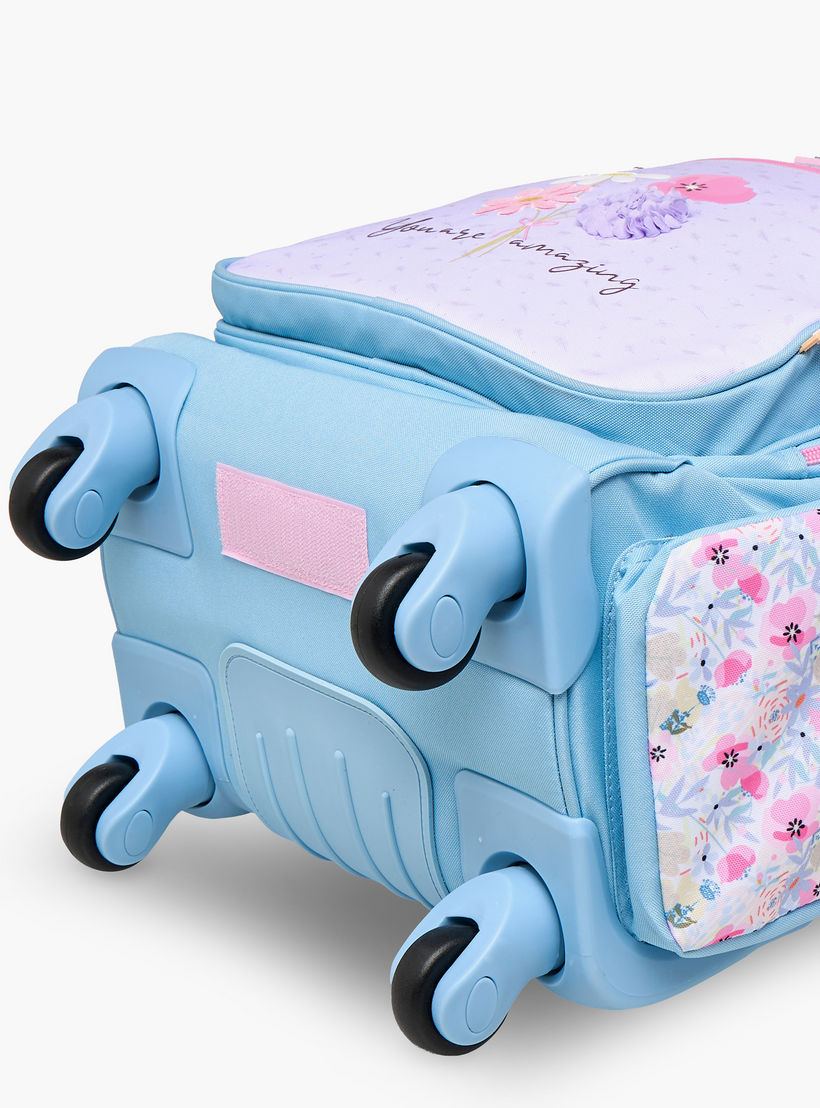 Enso Floral Trolley Bag for Girls 8-13 Years with Retractable Handle -school-bagsandbackpacks-trolleybags-image-15