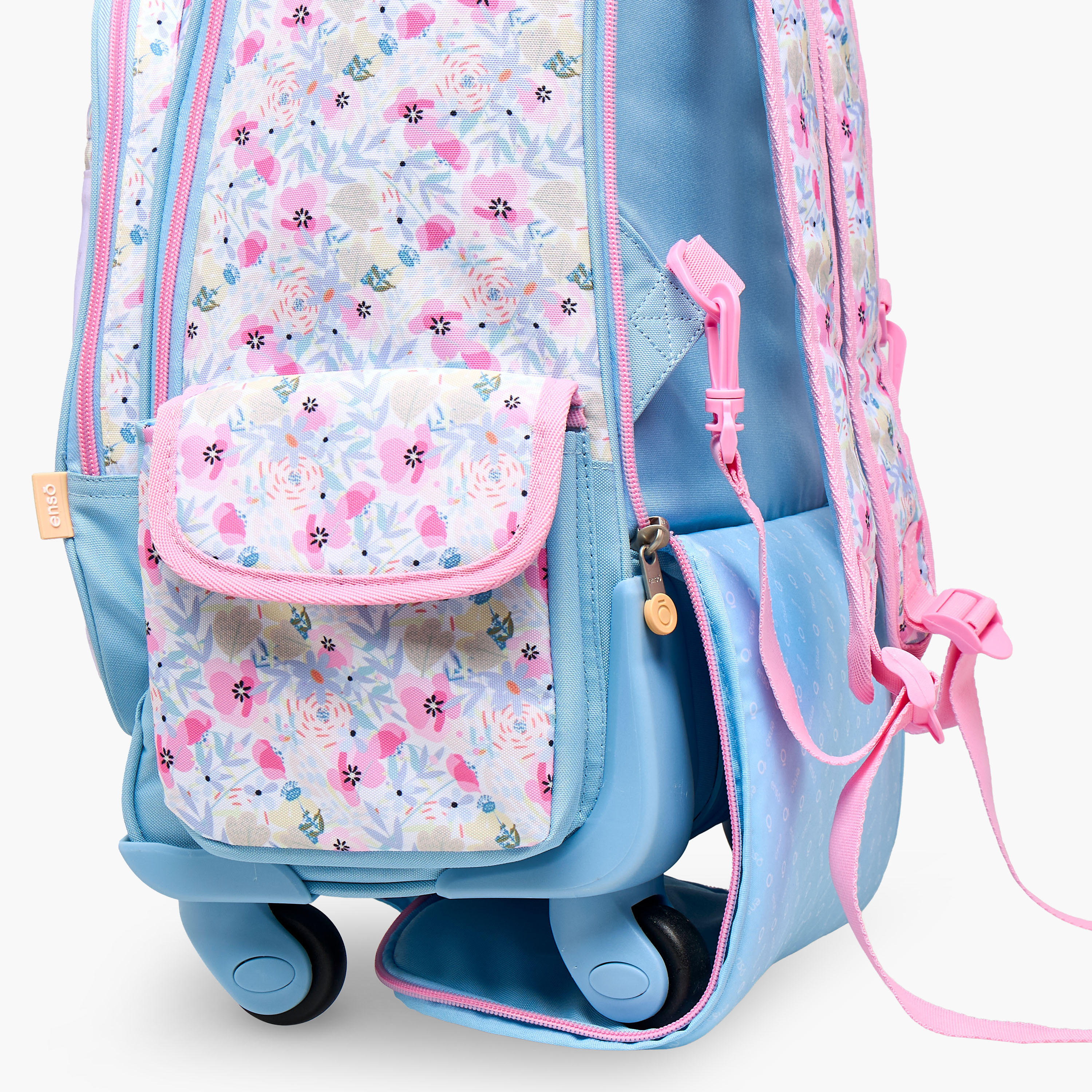 Enso Floral Trolley Bag for Girls 8-13 Years with Retractable Handle -school-bagsandbackpacks-trolleybags-image-18