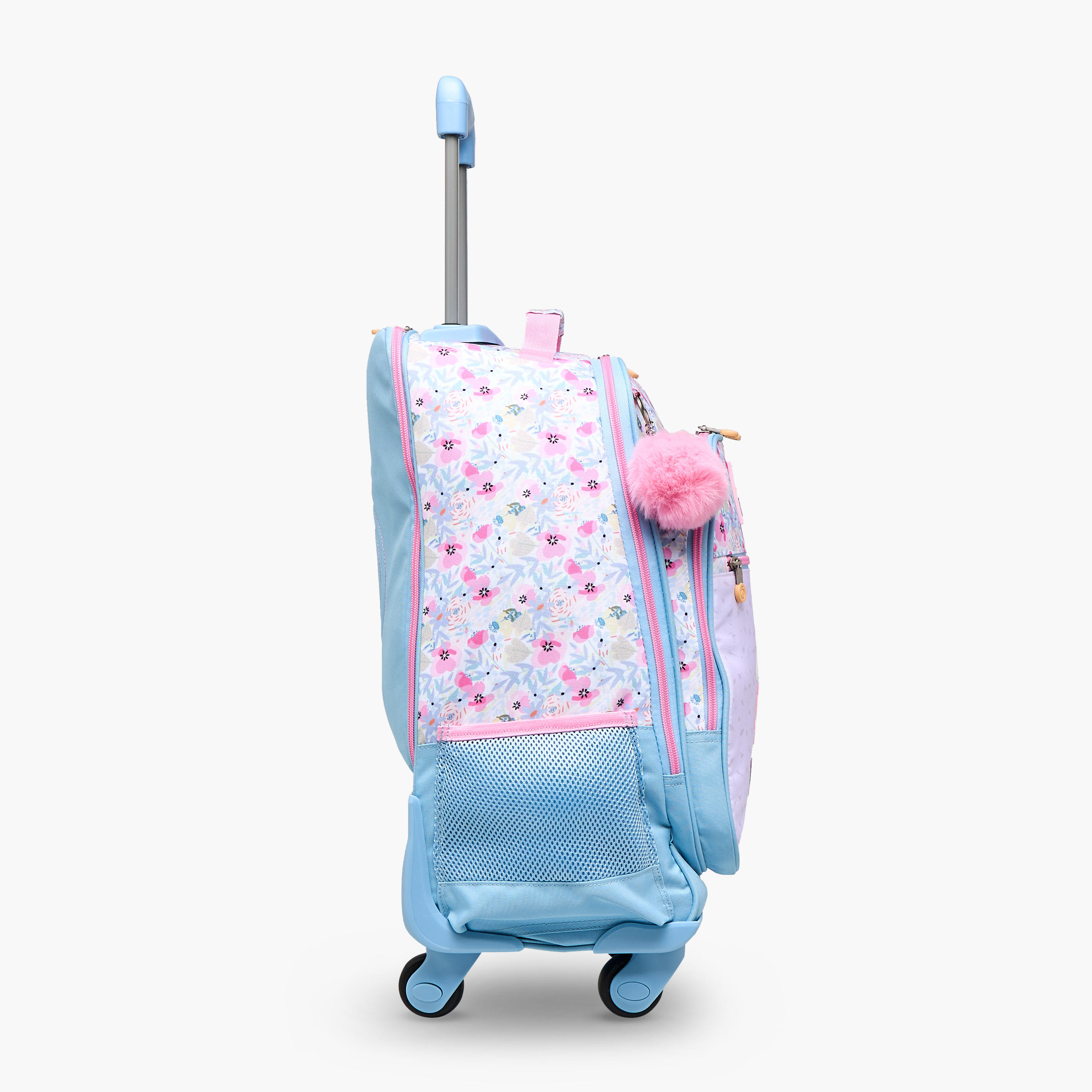 Enso Floral Trolley Bag for Girls 8-13 Years with Retractable Handle -school-bagsandbackpacks-trolleybags-image-5