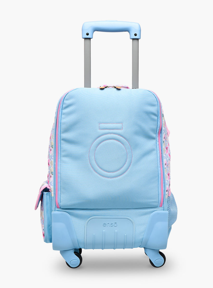 Enso Floral Trolley Bag for Girls 8-13 Years with Retractable Handle -school-bagsandbackpacks-trolleybags-image-10
