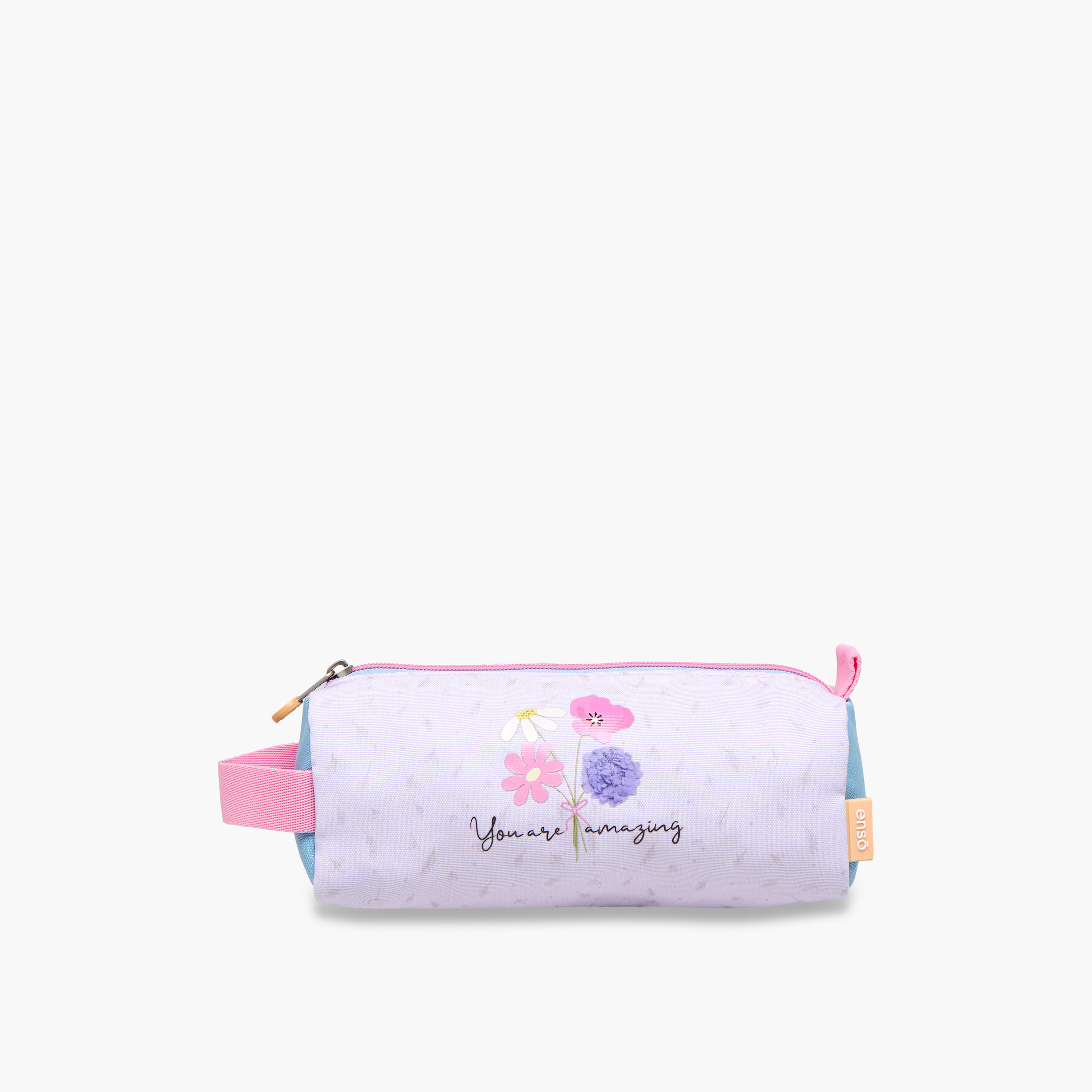 Enso Floral Print Pencil Pouch with Zip Closure-school-stationery-pencilcases-image-1