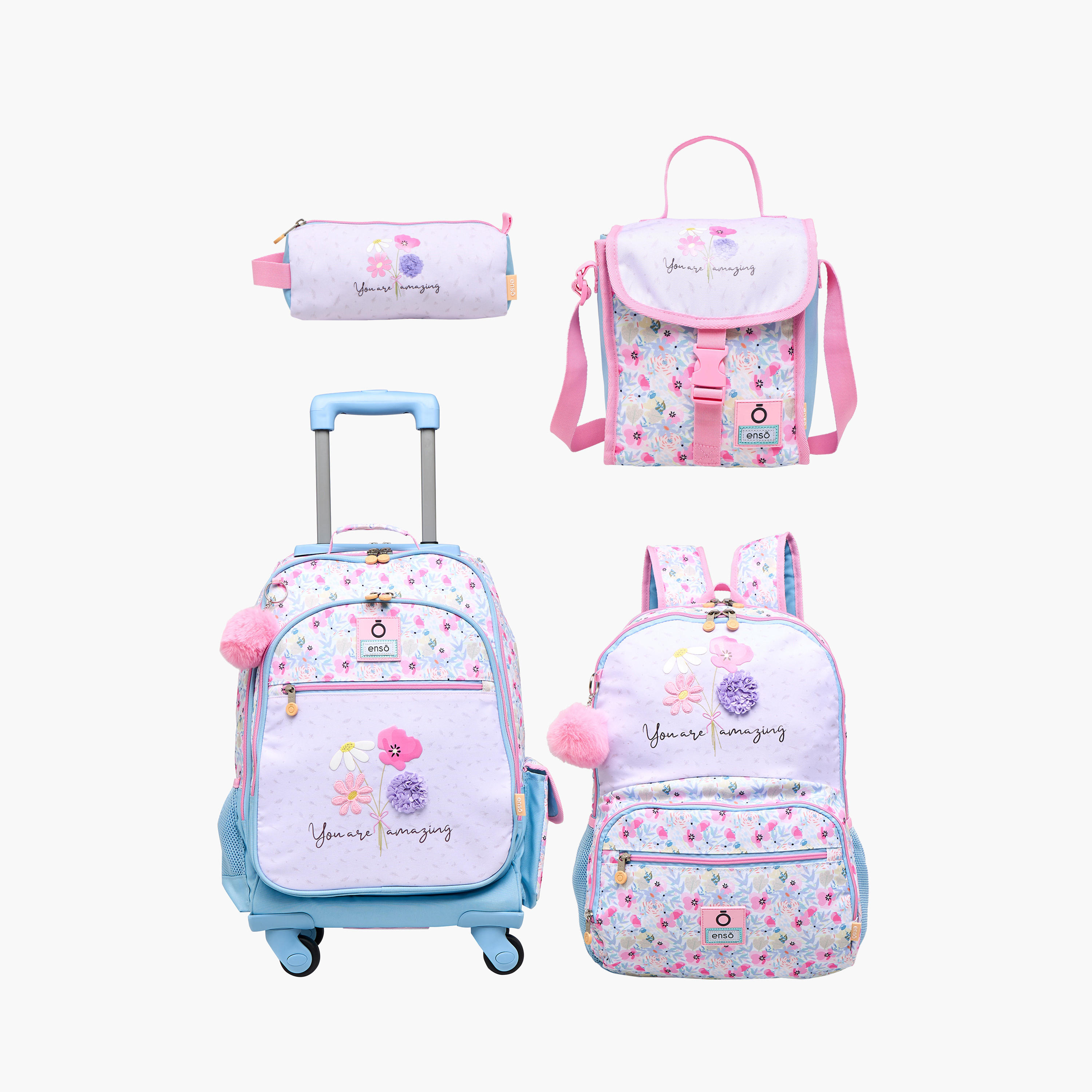 Enso Floral Print Lunch Bag with Adjustable Strap and Buckle Closure-school-lunchessentials-lunchbags-image-9