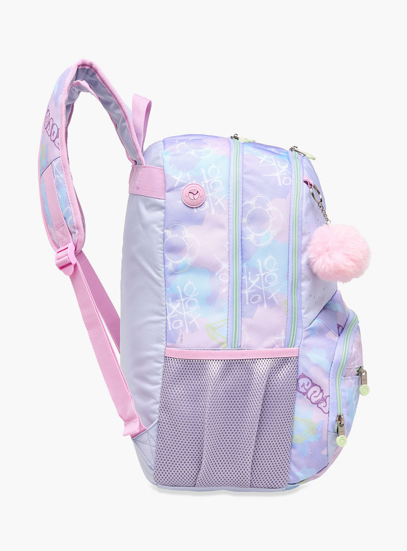 شنطة ظهر بطبعات وحمالات قابلة للتعديل وسحاب إغلاق من إنسو - 17x33x46 سم-school-bagsandbackpacks-backpacks-image-5