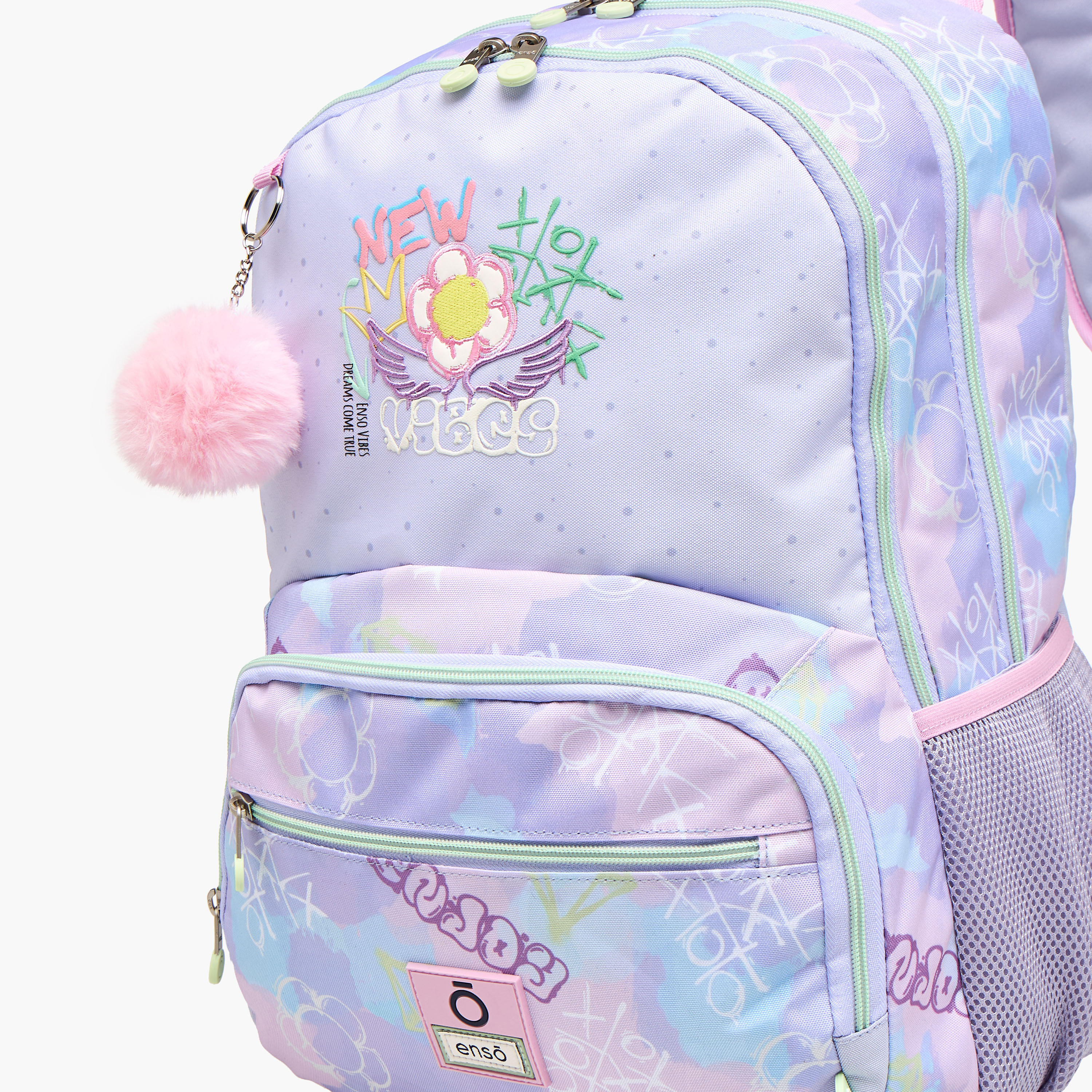 شنطة ظهر بطبعات وحمالات قابلة للتعديل وسحاب إغلاق من إنسو - 17x33x46 سم-school-bagsandbackpacks-backpacks-image-9