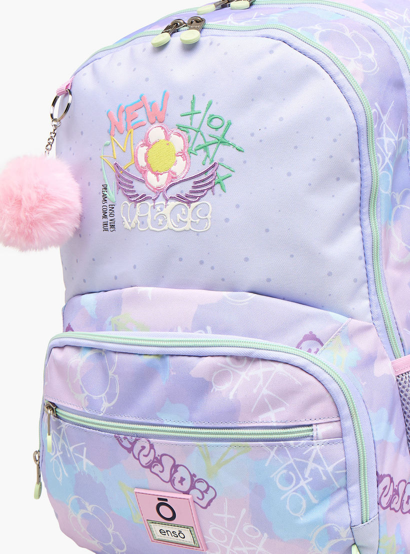 شنطة ظهر بطبعات وحمالات قابلة للتعديل وسحاب إغلاق من إنسو - 17x33x46 سم-school-bagsandbackpacks-backpacks-image-9