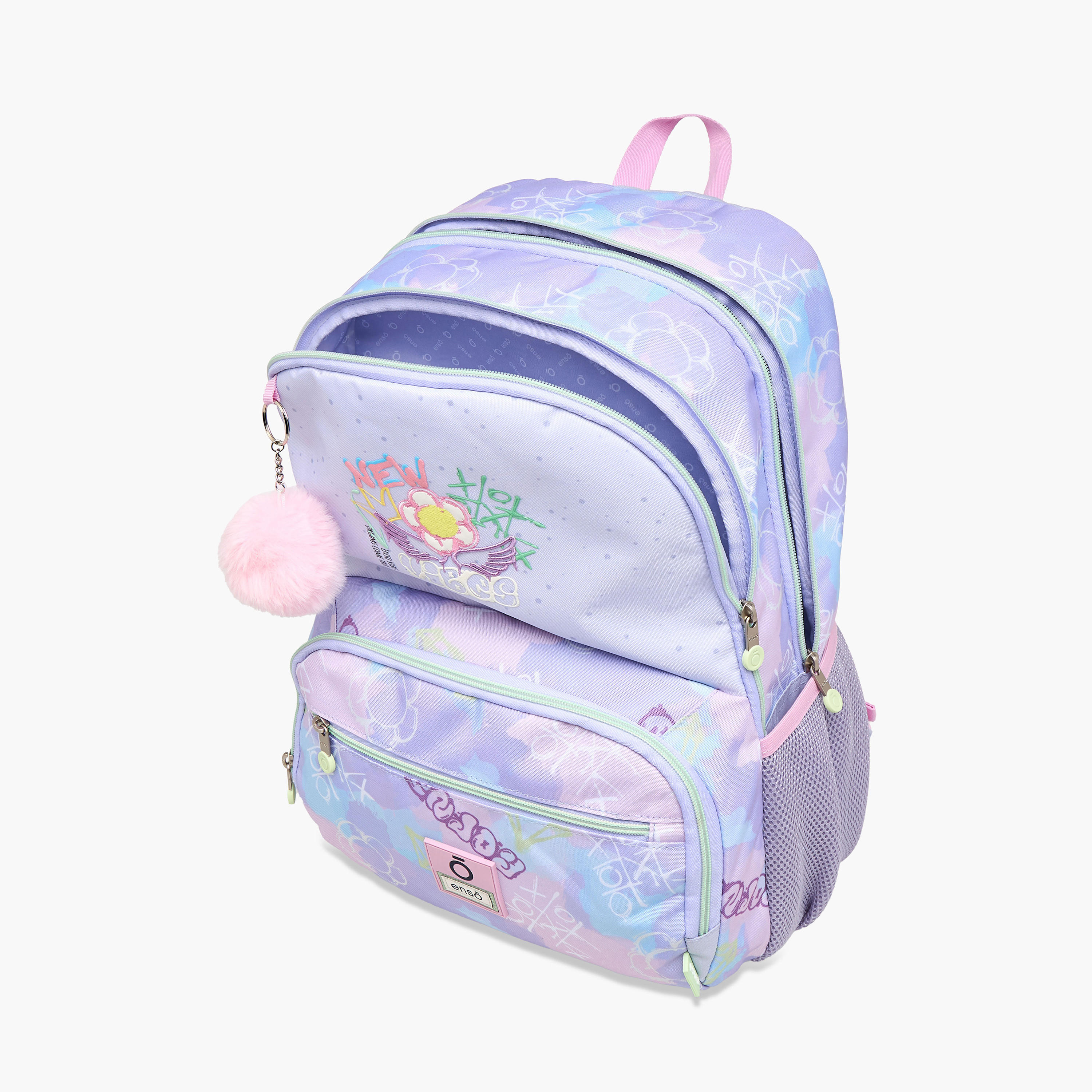 شنطة ظهر بطبعات وحمالات قابلة للتعديل وسحاب إغلاق من إنسو - 17x33x46 سم-school-bagsandbackpacks-backpacks-image-10