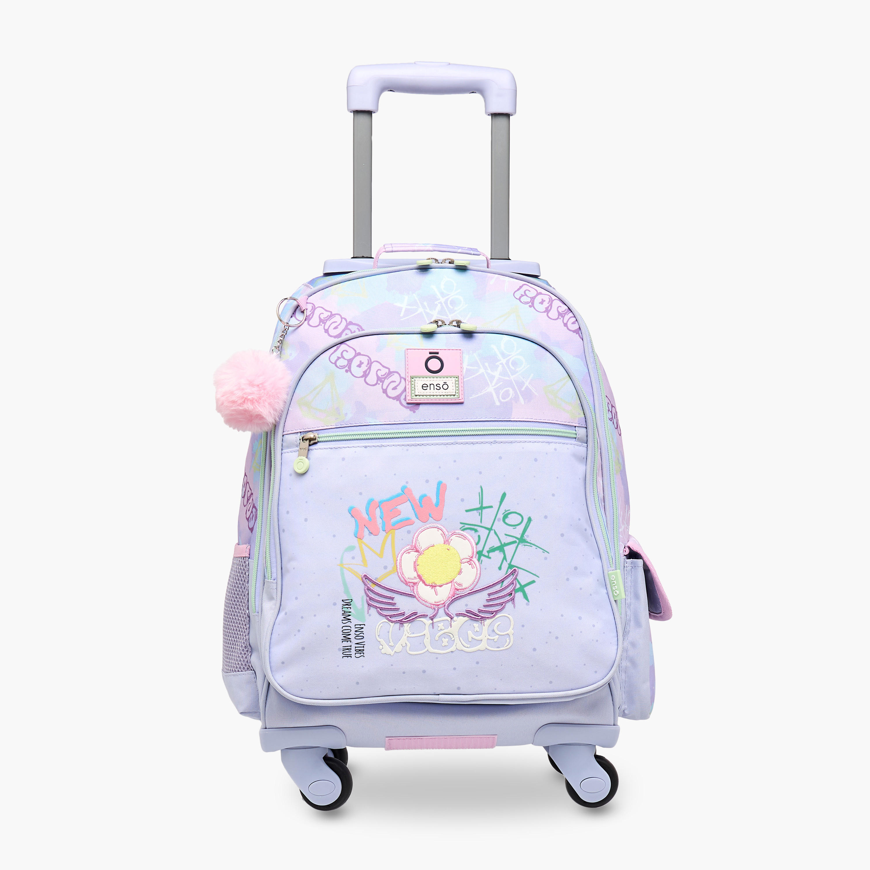 Enso Graffiti Trolley Bag for Girls 8-13 Years with Retractable Handle -school-bagsandbackpacks-trolleybags-image-1
