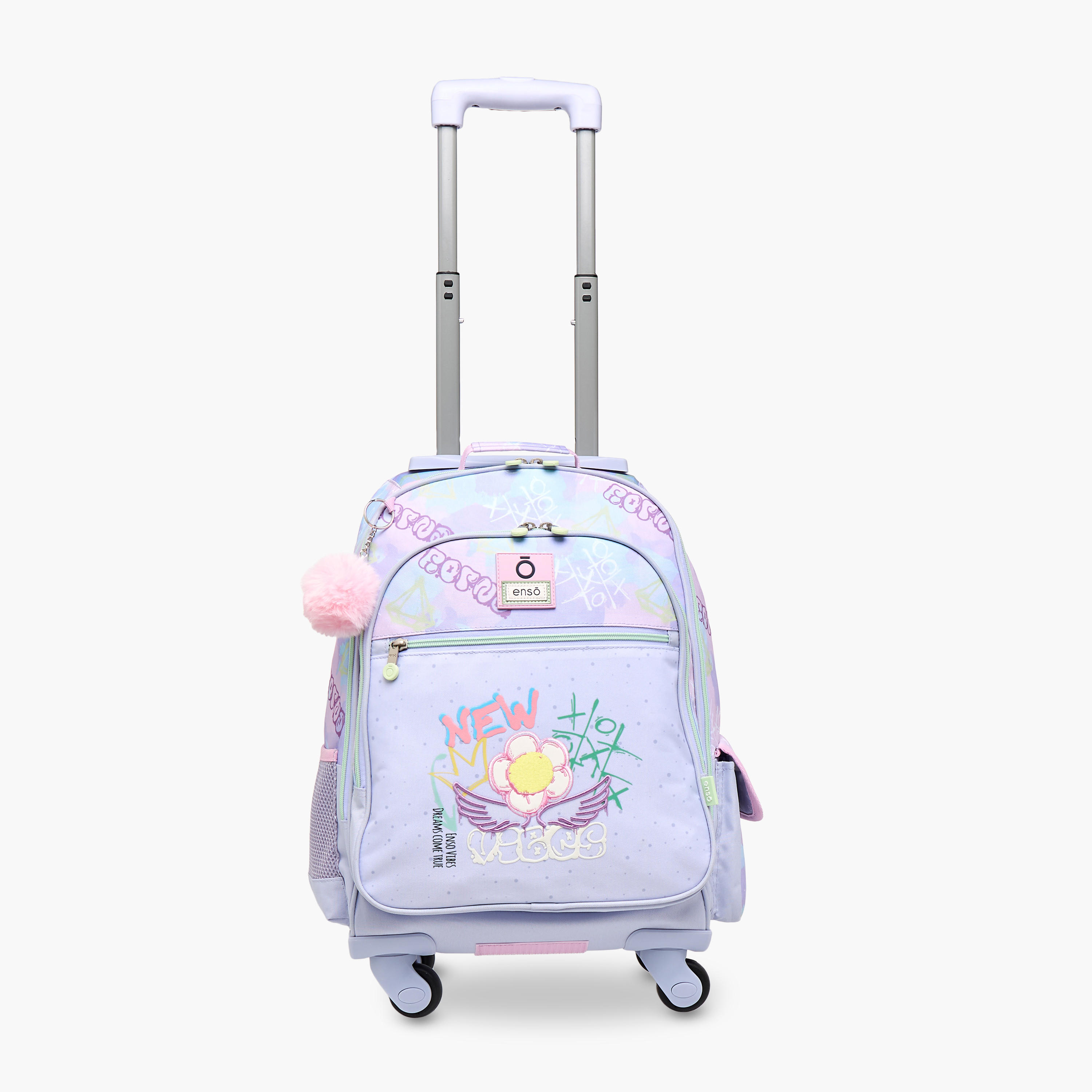 Enso Graffiti Trolley Bag for Girls 8-13 Years with Retractable Handle -school-bagsandbackpacks-trolleybags-image-7