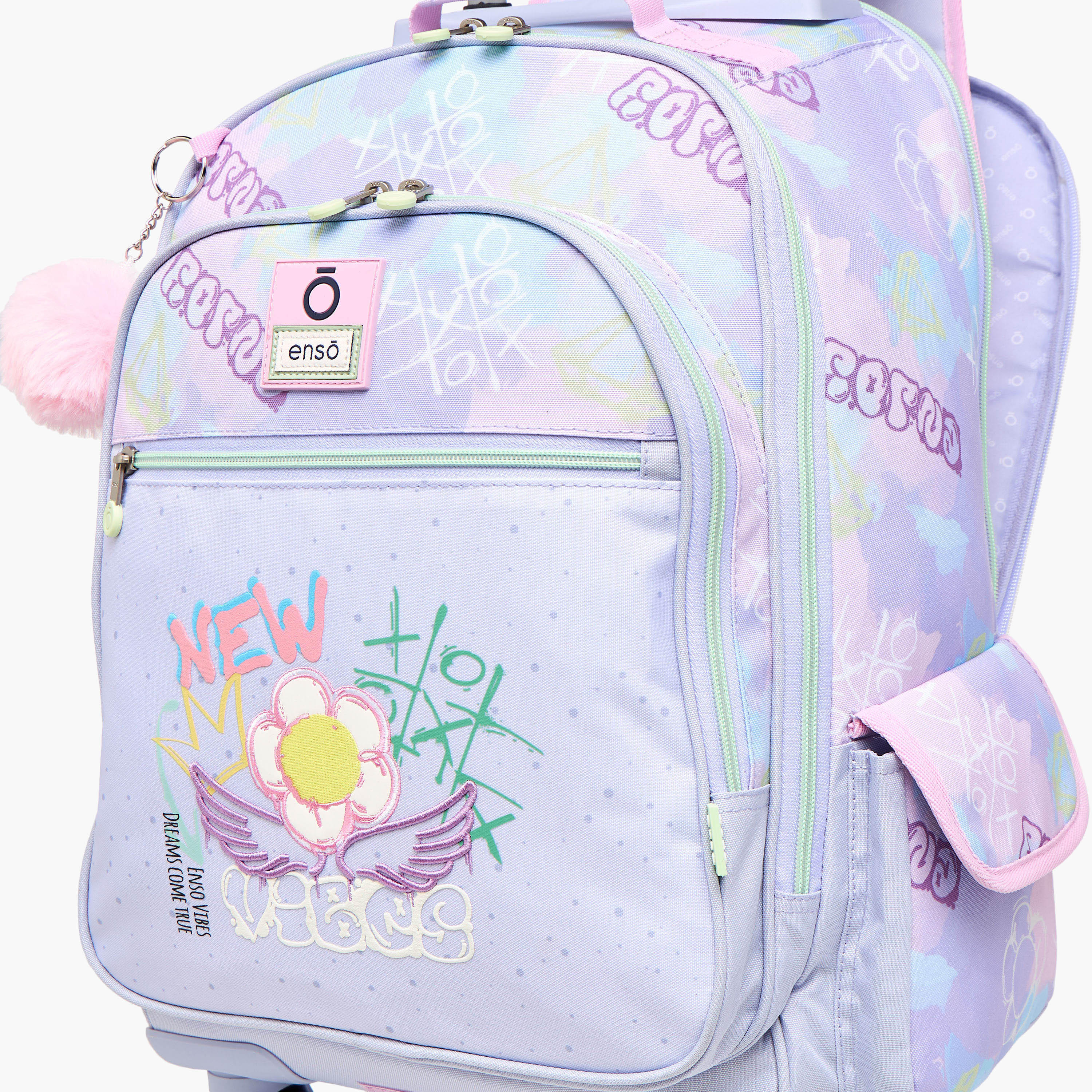 Enso Graffiti Trolley Bag for Girls 8-13 Years with Retractable Handle -school-bagsandbackpacks-trolleybags-image-9