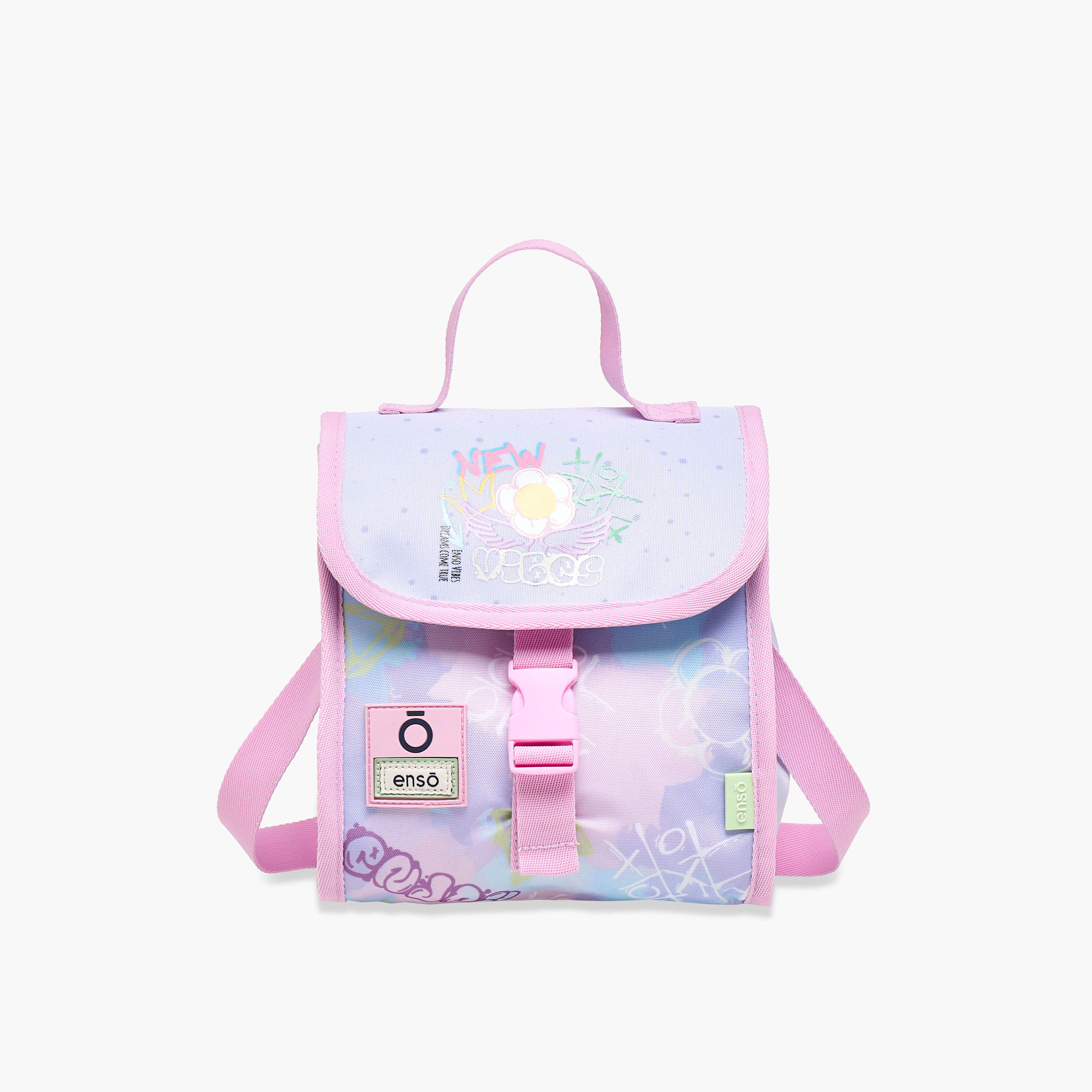 Enso Printed Lunch Bag with Adjustable Strap and Flap Closure-school-lunchessentials-lunchbags-image-1