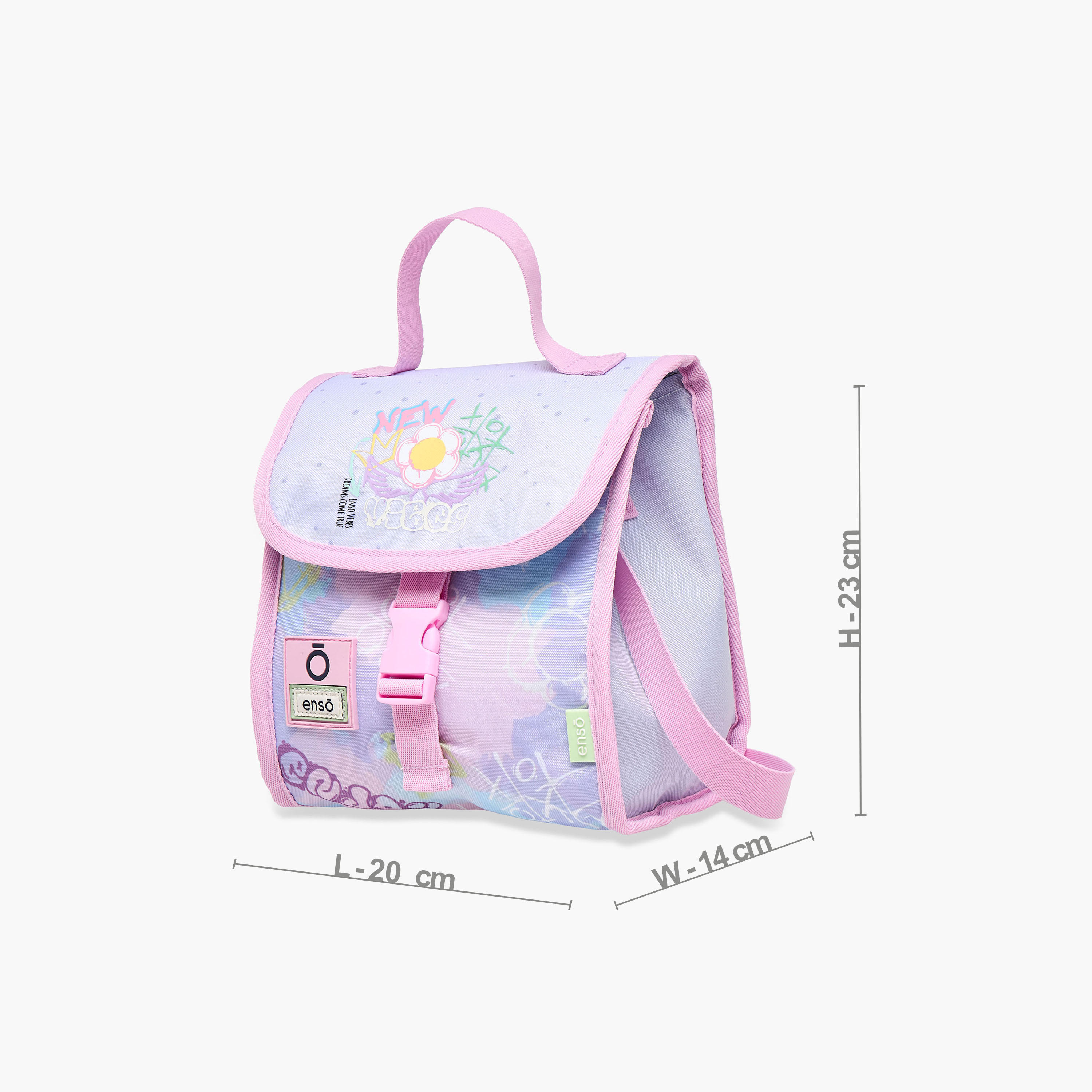 شنطة غداء بطبعات بحزام قابل للتعديل وإغلاق بغطاء قلاب من إنسو-school-lunchessentials-lunchbags-image-2