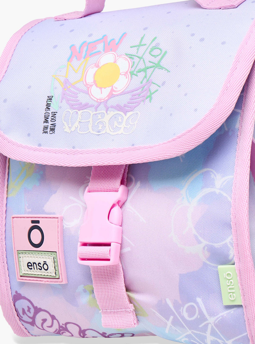 شنطة غداء بطبعات بحزام قابل للتعديل وإغلاق بغطاء قلاب من إنسو-school-lunchessentials-lunchbags-image-5