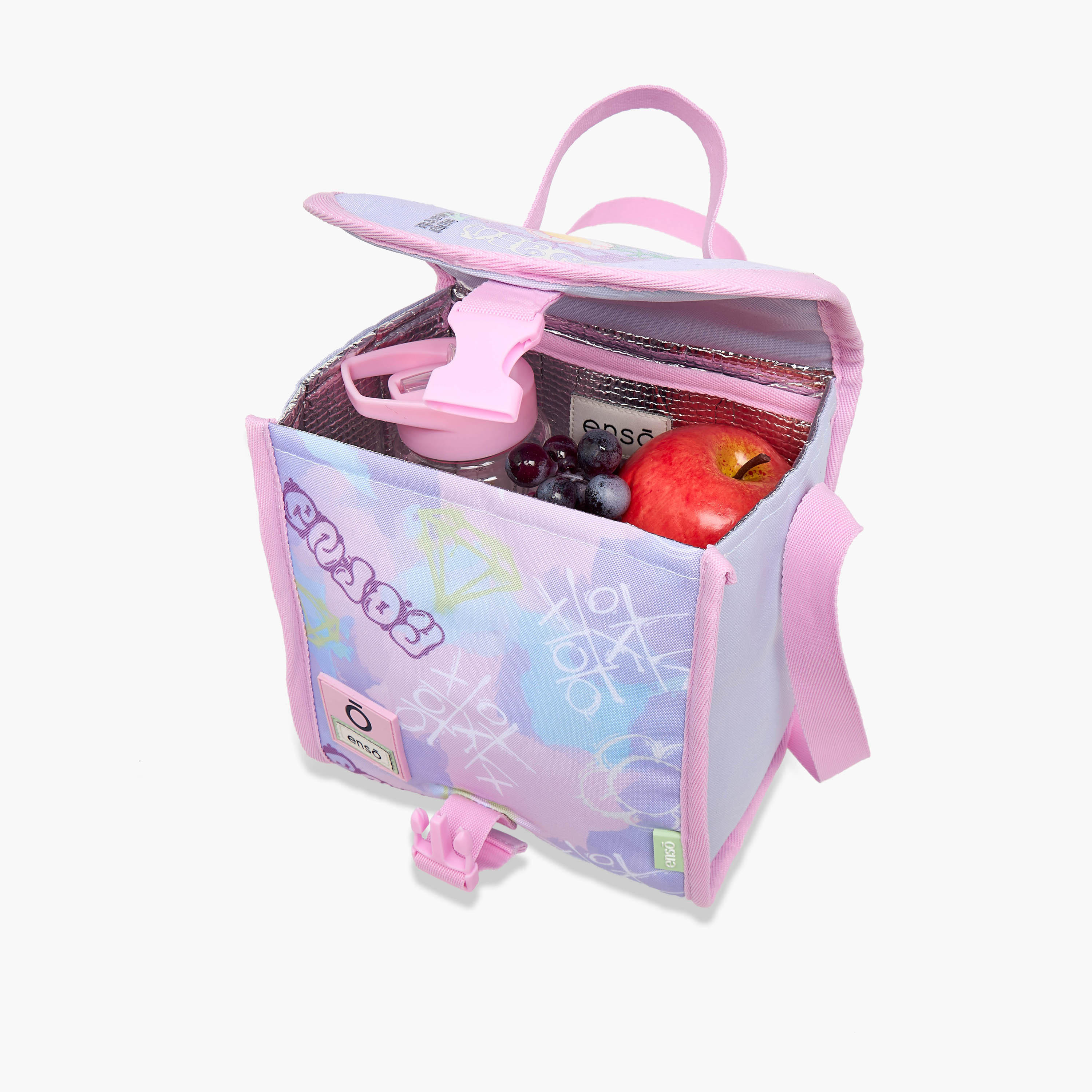 Enso Printed Lunch Bag with Adjustable Strap and Flap Closure-school-lunchessentials-lunchbags-image-8