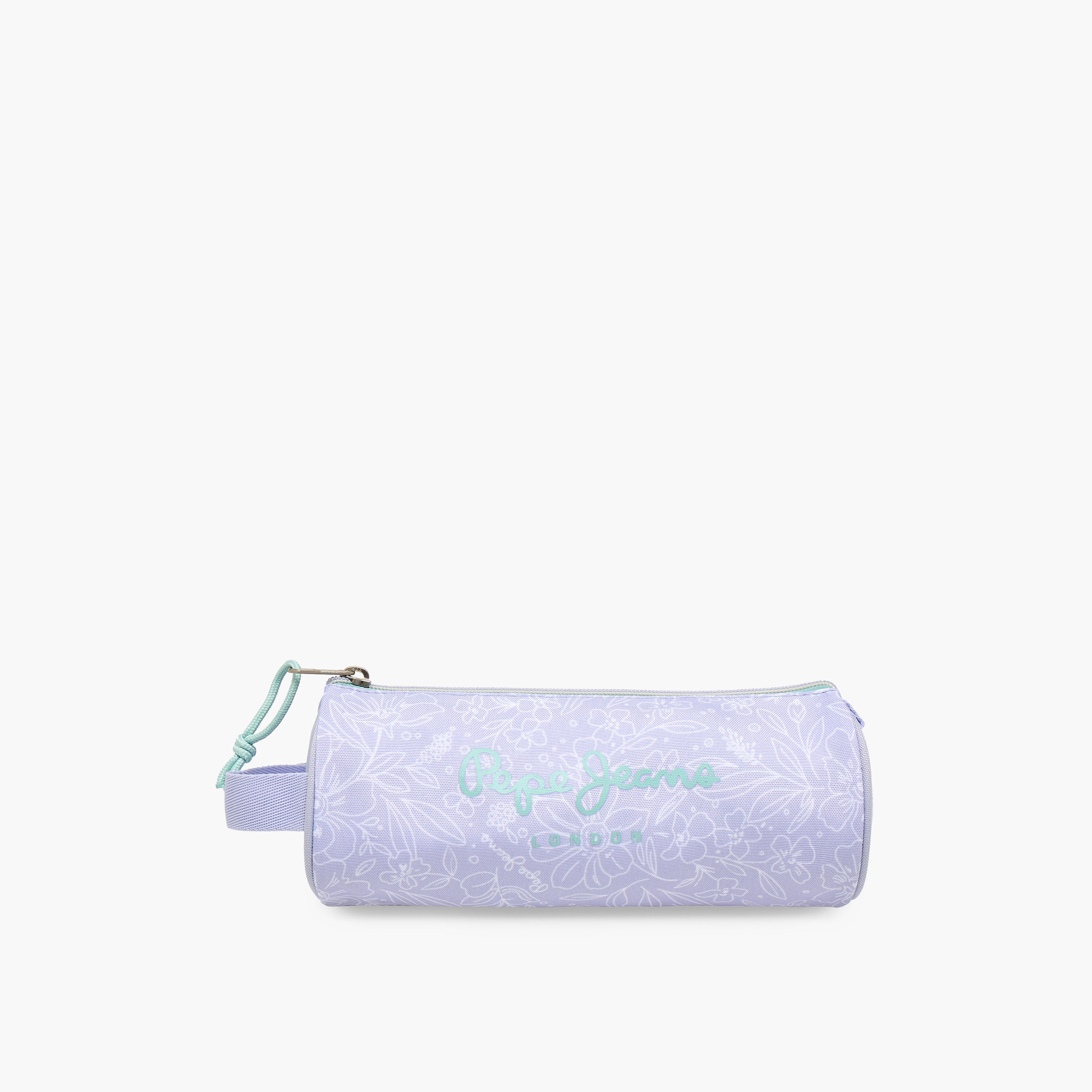 Pepe Jeans Floral Print Pencil Pouch with Zip Closure-school-stationery-pencilcases-image-1