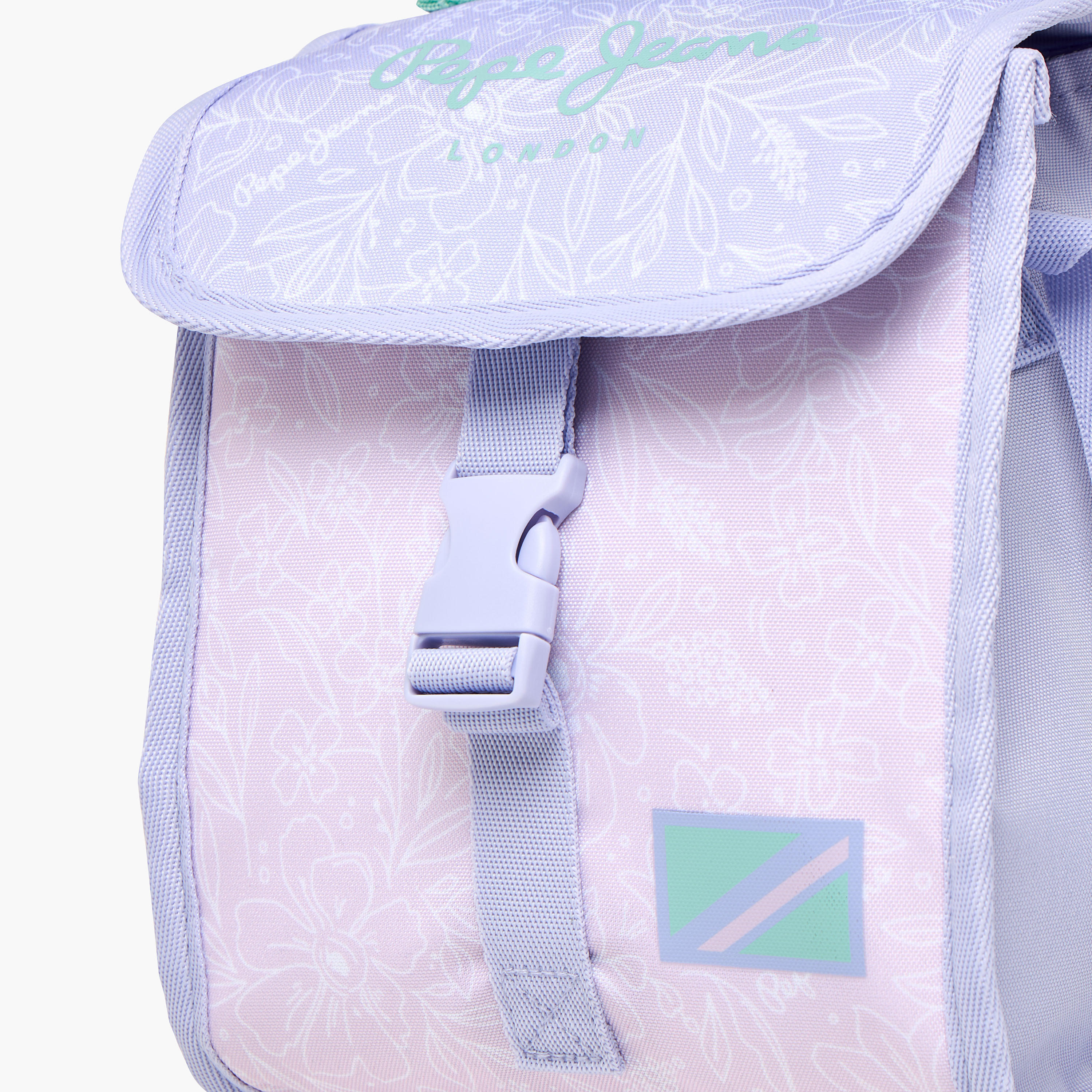 Pepe Jeans Floral Print Lunch Bag with Adjustable Strap and Buckle Closure-school-lunchessentials-lunchbags-image-5