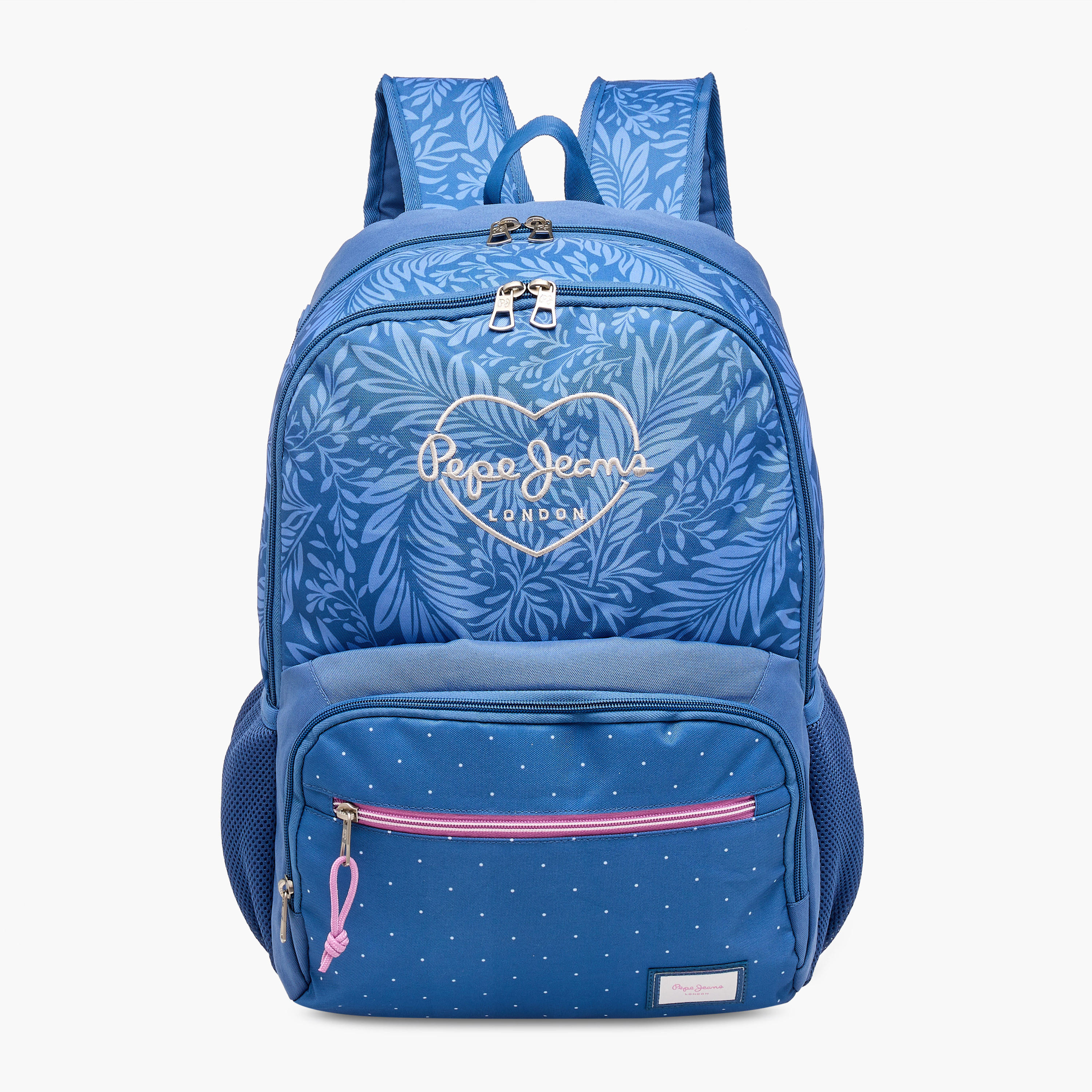 Pepe Jeans Coralie Printed Backpack with Adjustable Straps and Zip Closure -  33x46x17 cms-school-bagsandbackpacks-backpacks-image-1