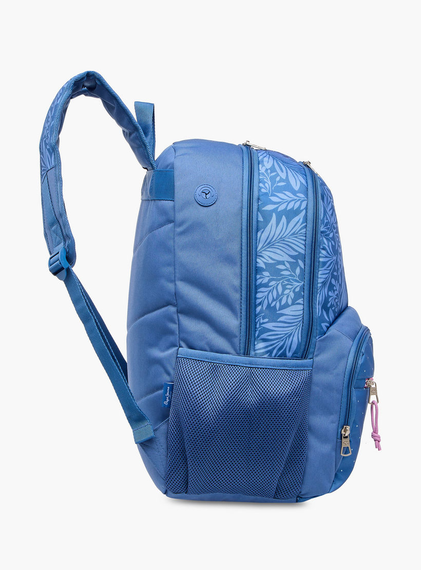 Pepe Jeans Coralie Printed Backpack with Adjustable Straps and Zip Closure - 33x46x17 cms-school-bagsandbackpacks-backpacks-image-5