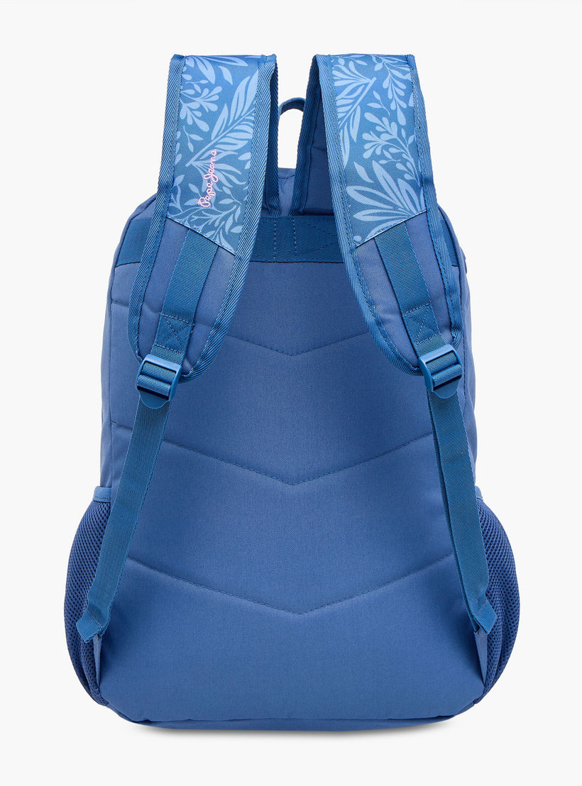 Pepe Jeans Coralie Printed Backpack with Adjustable Straps and Zip Closure - 33x46x17 cms-school-bagsandbackpacks-backpacks-image-7