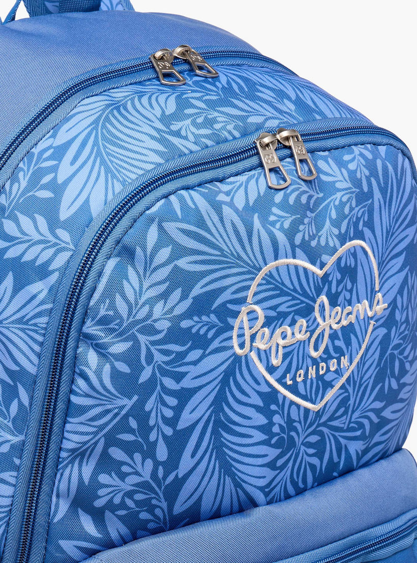 Pepe Jeans Coralie Printed Backpack with Adjustable Straps and Zip Closure - 33x46x17 cms-school-bagsandbackpacks-backpacks-image-9