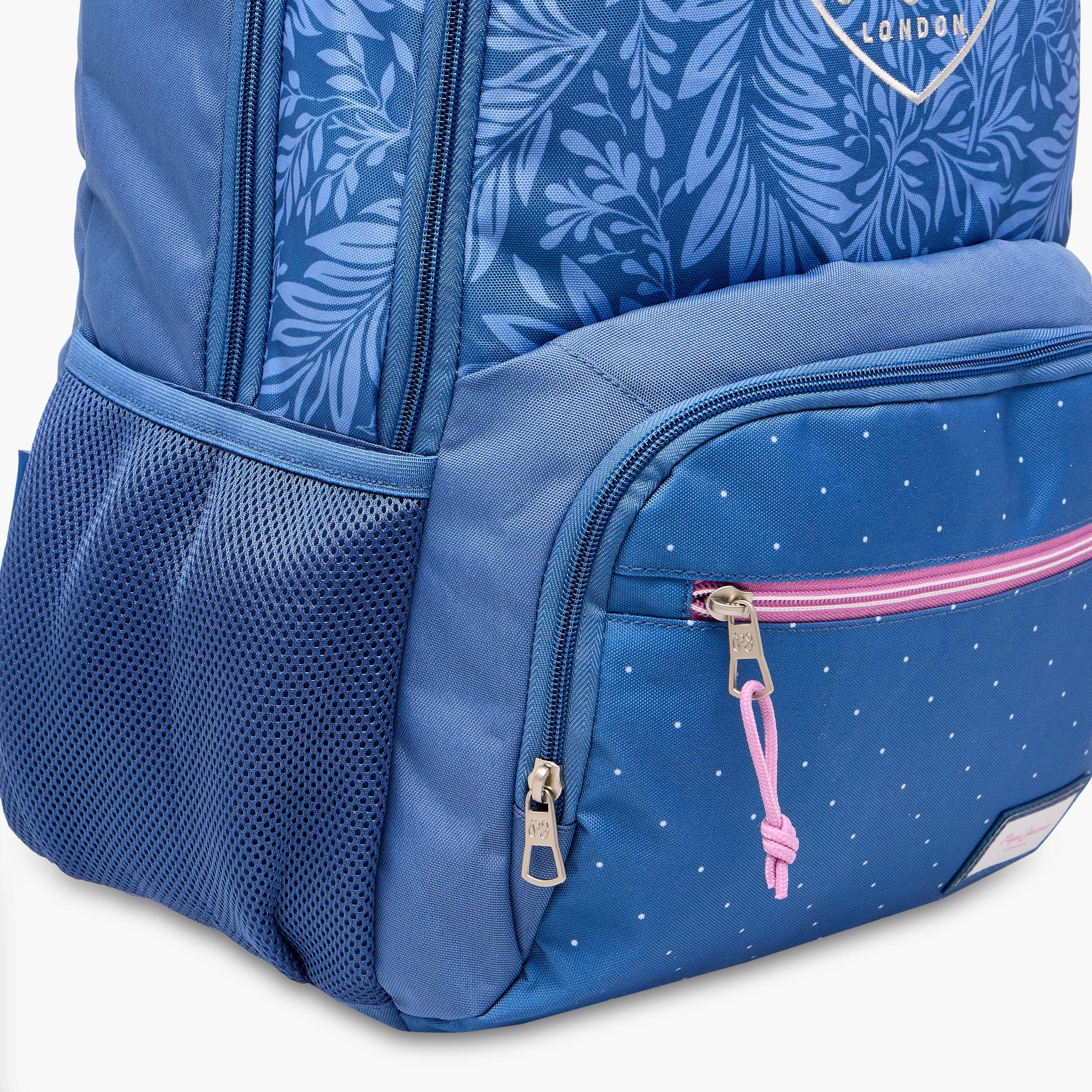 Pepe Jeans Coralie Printed Backpack with Adjustable Straps and Zip Closure - 33x46x17 cms-school-bagsandbackpacks-backpacks-image-10