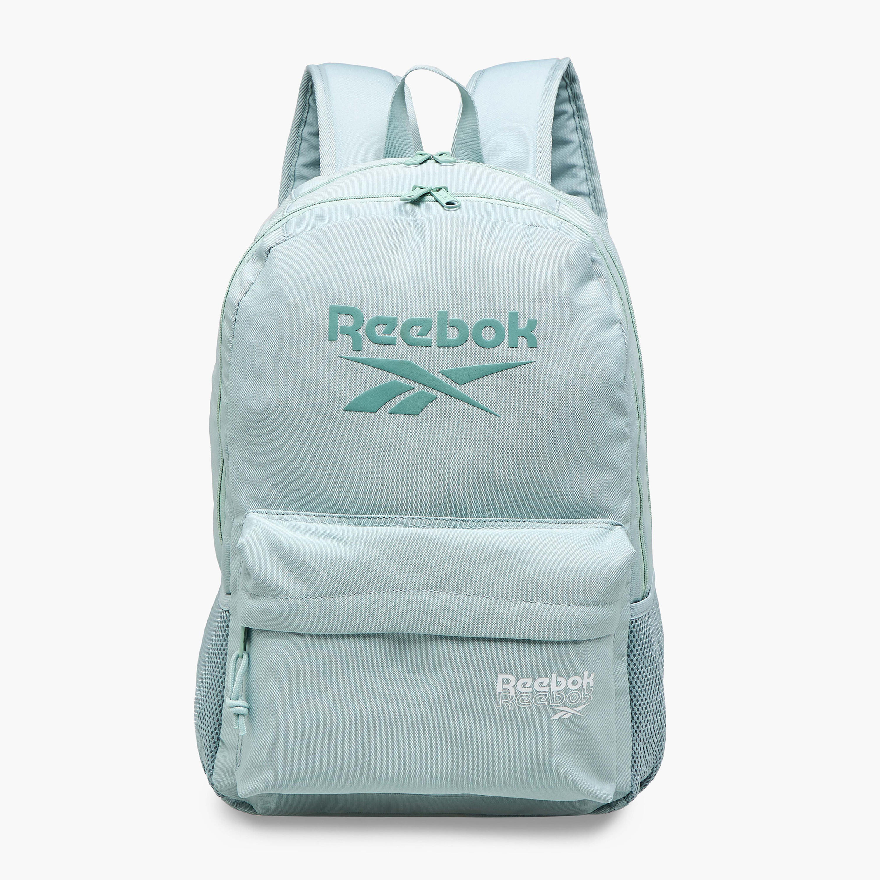 Reebok Logo Print Backpack with Adjustable Straps and Zip Closure - 31x45x17.5 cms-school-bagsandbackpacks-backpacks-image-1