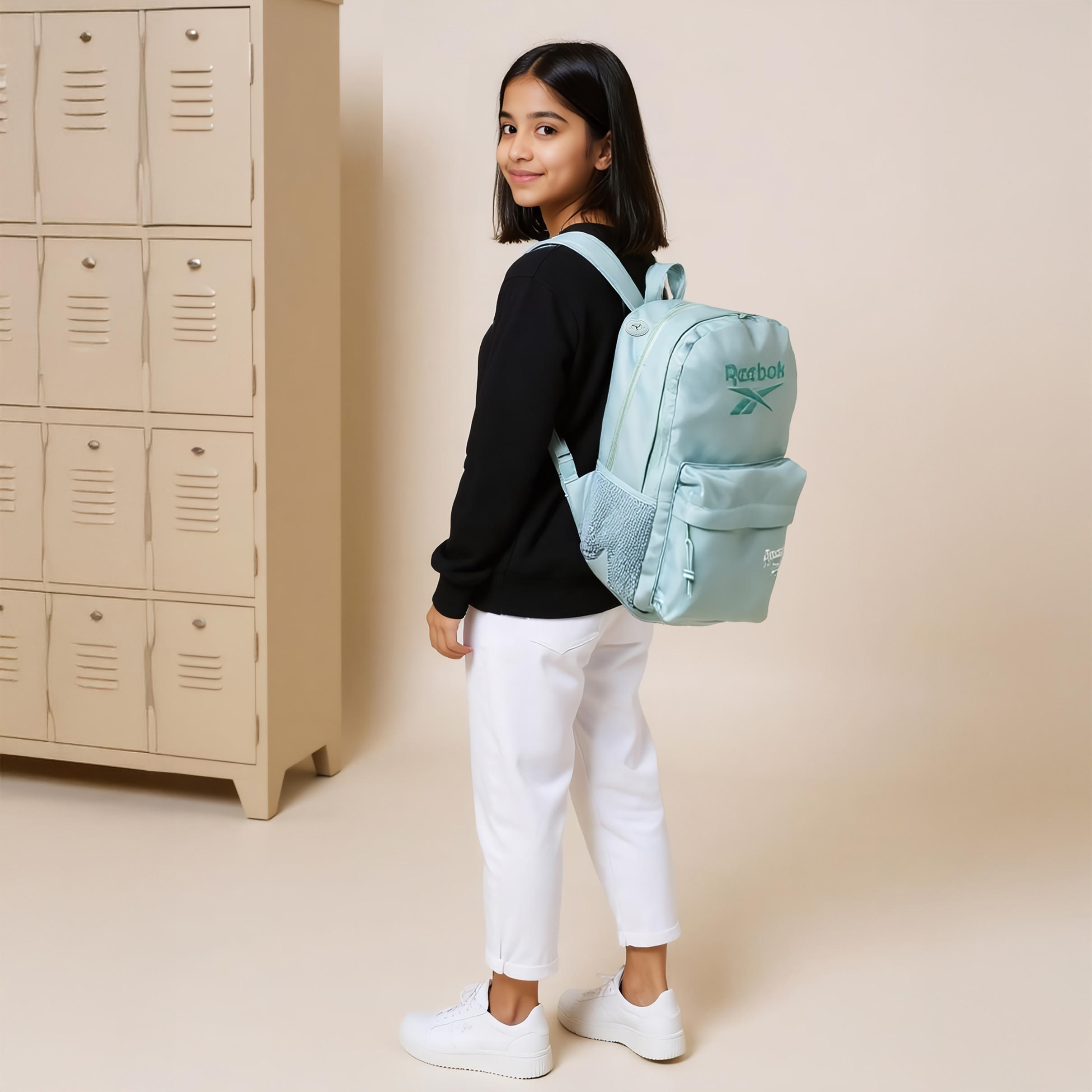 Reebok Logo Print Backpack with Adjustable Straps and Zip Closure - 31x45x17.5 cms-school-bagsandbackpacks-backpacks-image-2