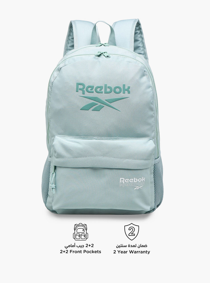 Reebok Logo Print Backpack with Adjustable Straps and Zip Closure - 31x45x17.5 cms-school-bagsandbackpacks-backpacks-image-6