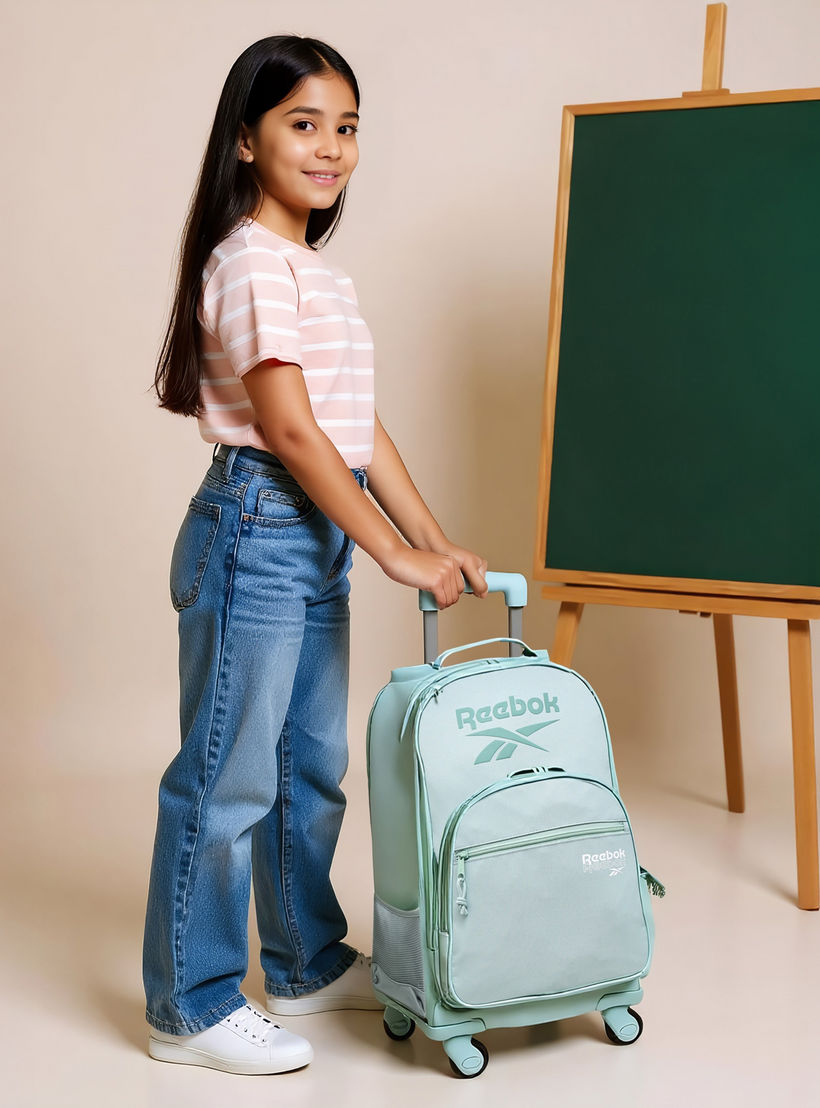 Reebok Solid Trolley Bag for Girls 8-13 Years with Retractable Handle -school-bagsandbackpacks-trolleybags-image-3