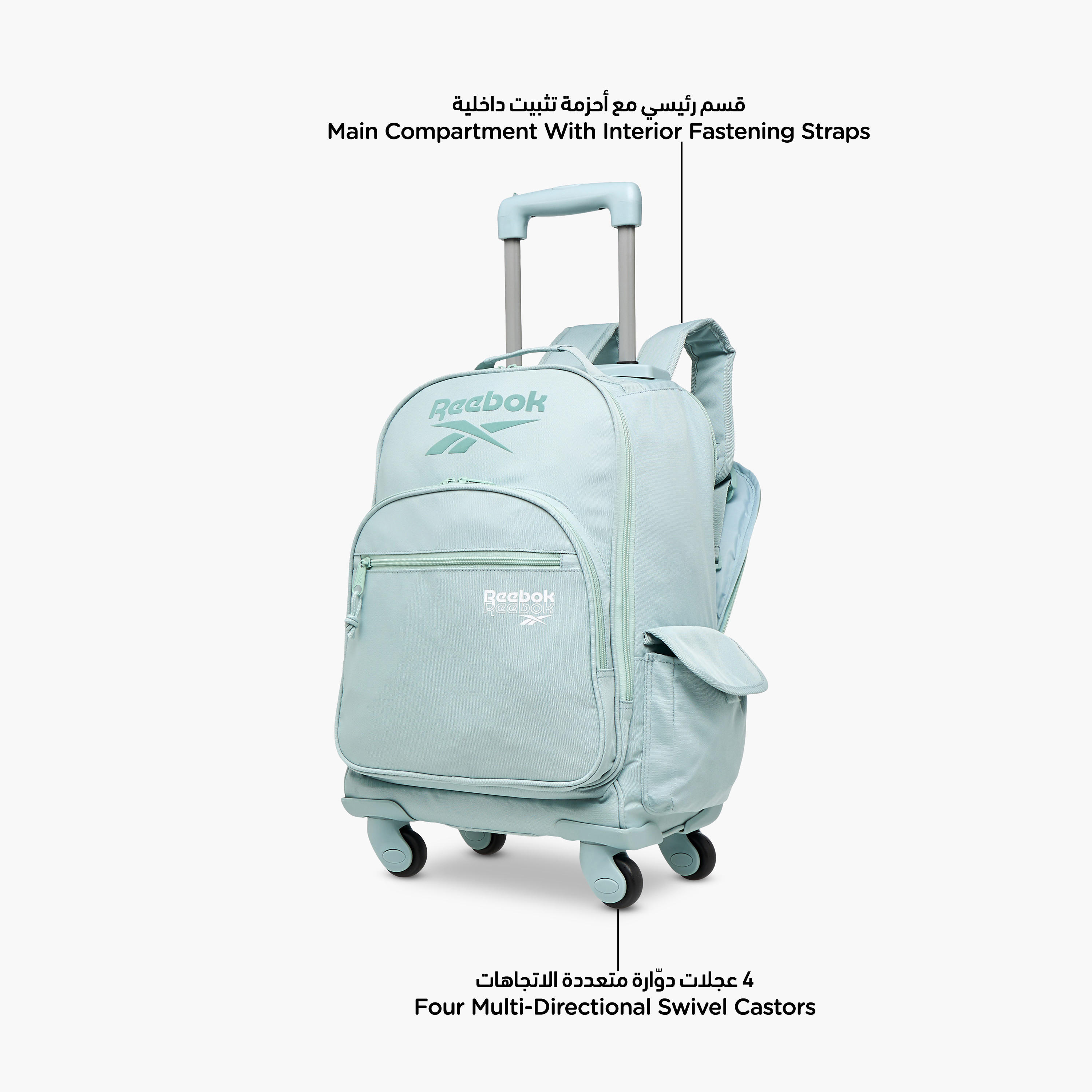 Reebok Solid Trolley Bag for Girls 8-13 Years with Retractable Handle -school-bagsandbackpacks-trolleybags-image-8