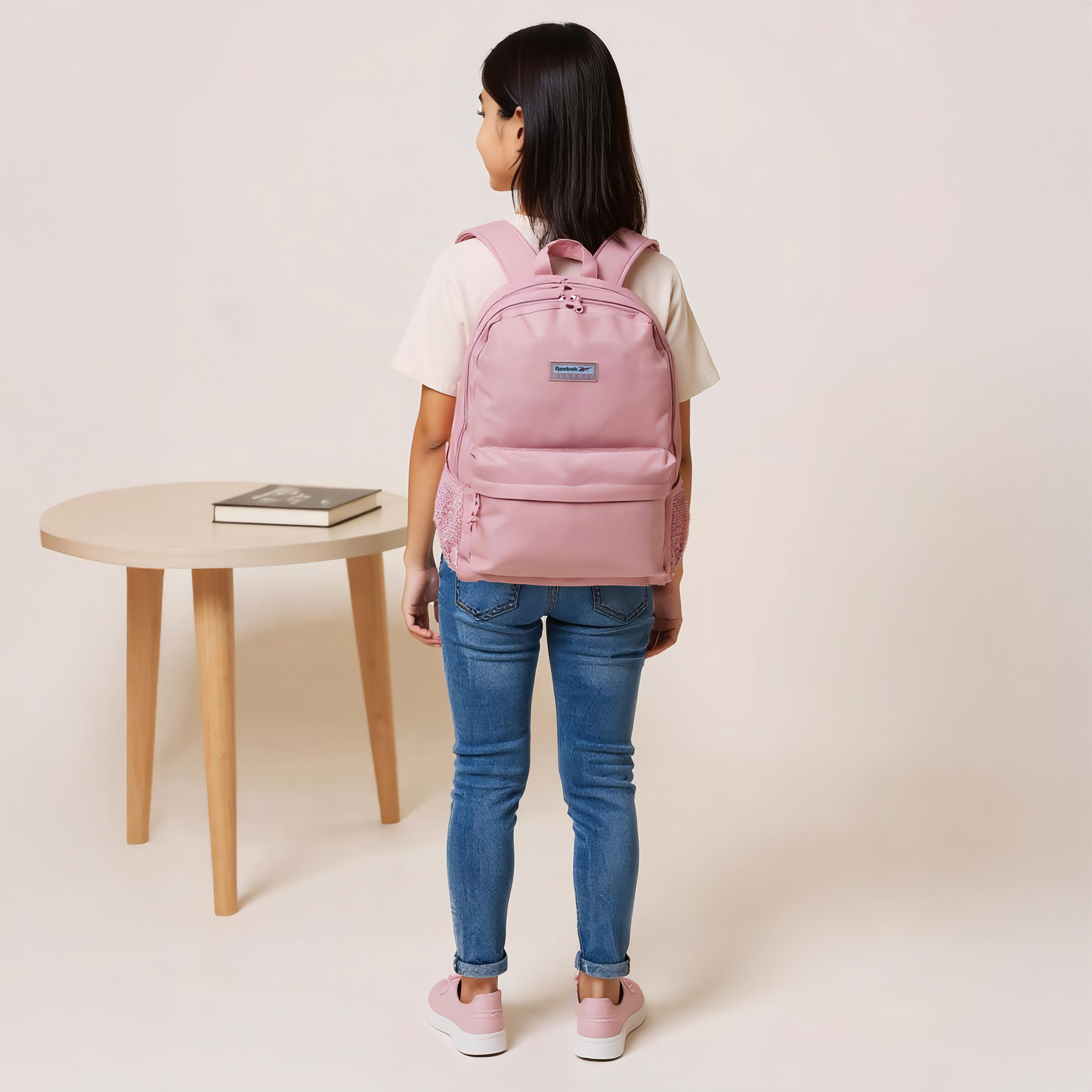 Reebok Textured Backpack with Adjustable Shoulder Straps and Zip Closure - 22x12x5 cms-school-bagsandbackpacks-backpacks-image-3