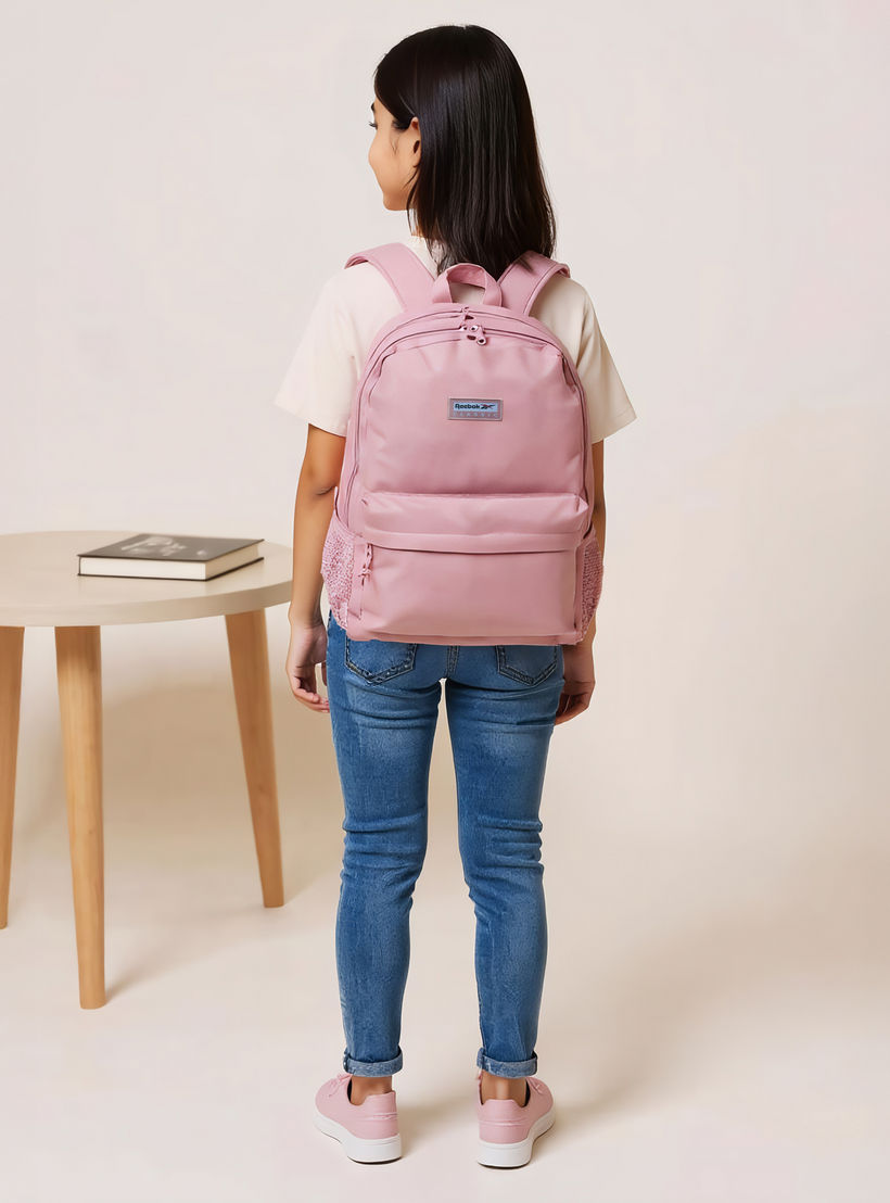 Reebok Textured Backpack with Adjustable Shoulder Straps and Zip Closure - 22x12x5 cms-school-bagsandbackpacks-backpacks-image-3