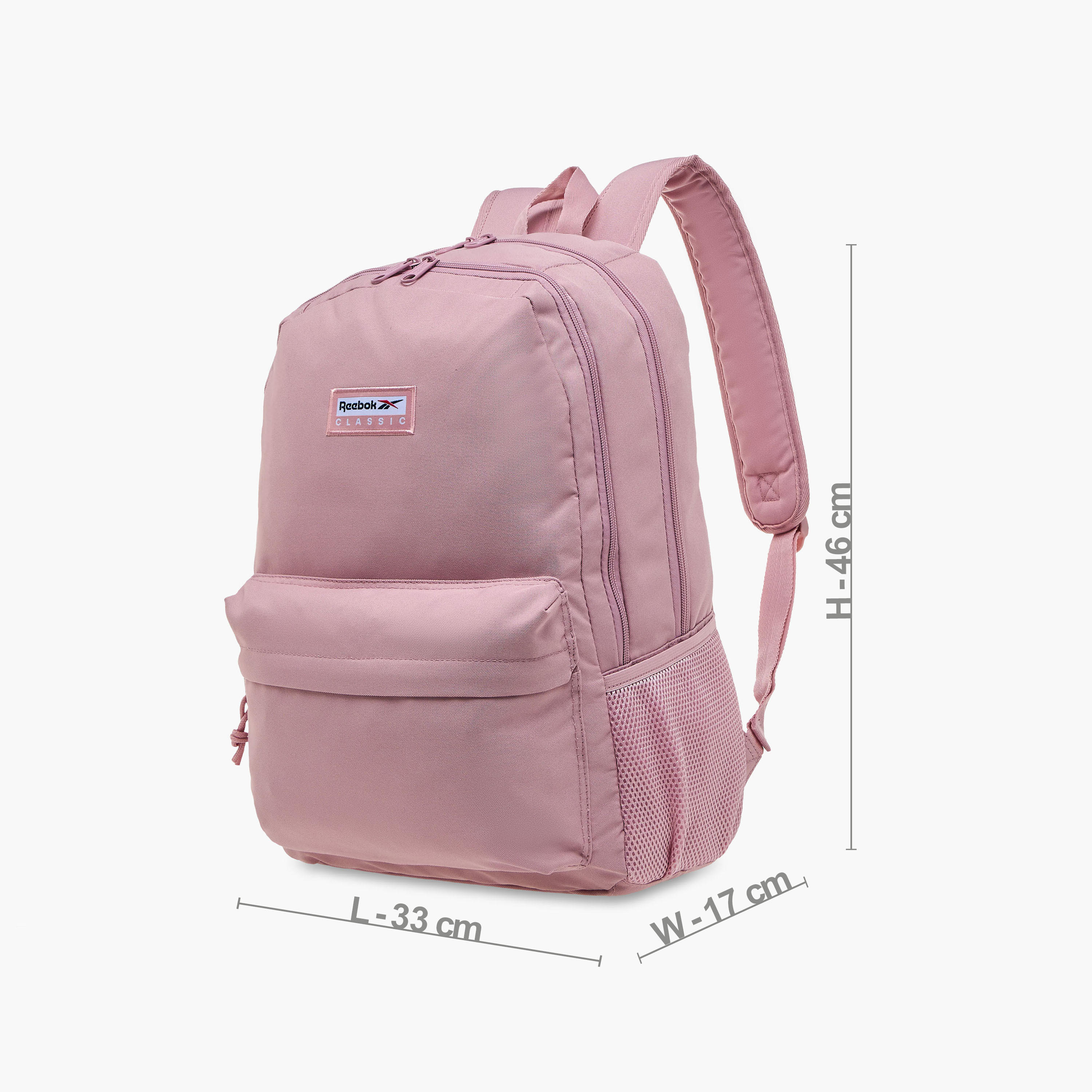 Reebok Textured Backpack with Adjustable Shoulder Straps and Zip Closure -  22x12x5 cms-school-bagsandbackpacks-backpacks-image-4