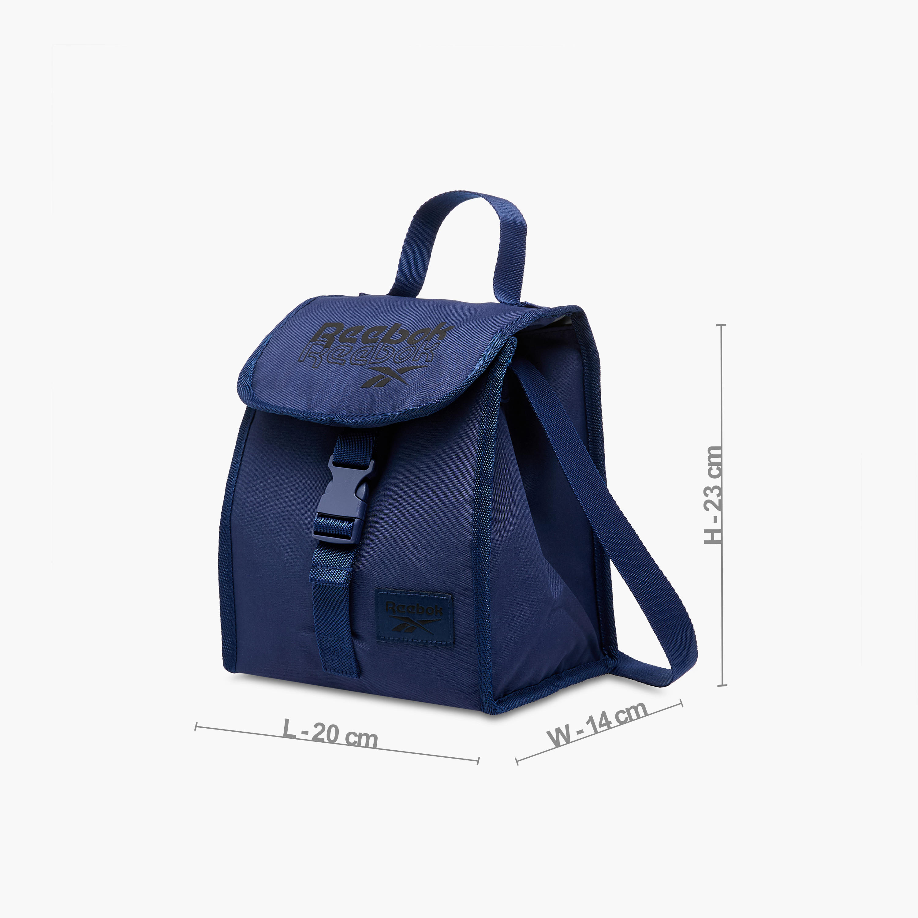Reebok Melbourne Logo Print Lunch Bag with Buckle Closure-school-lunchessentials-lunchbags-image-2