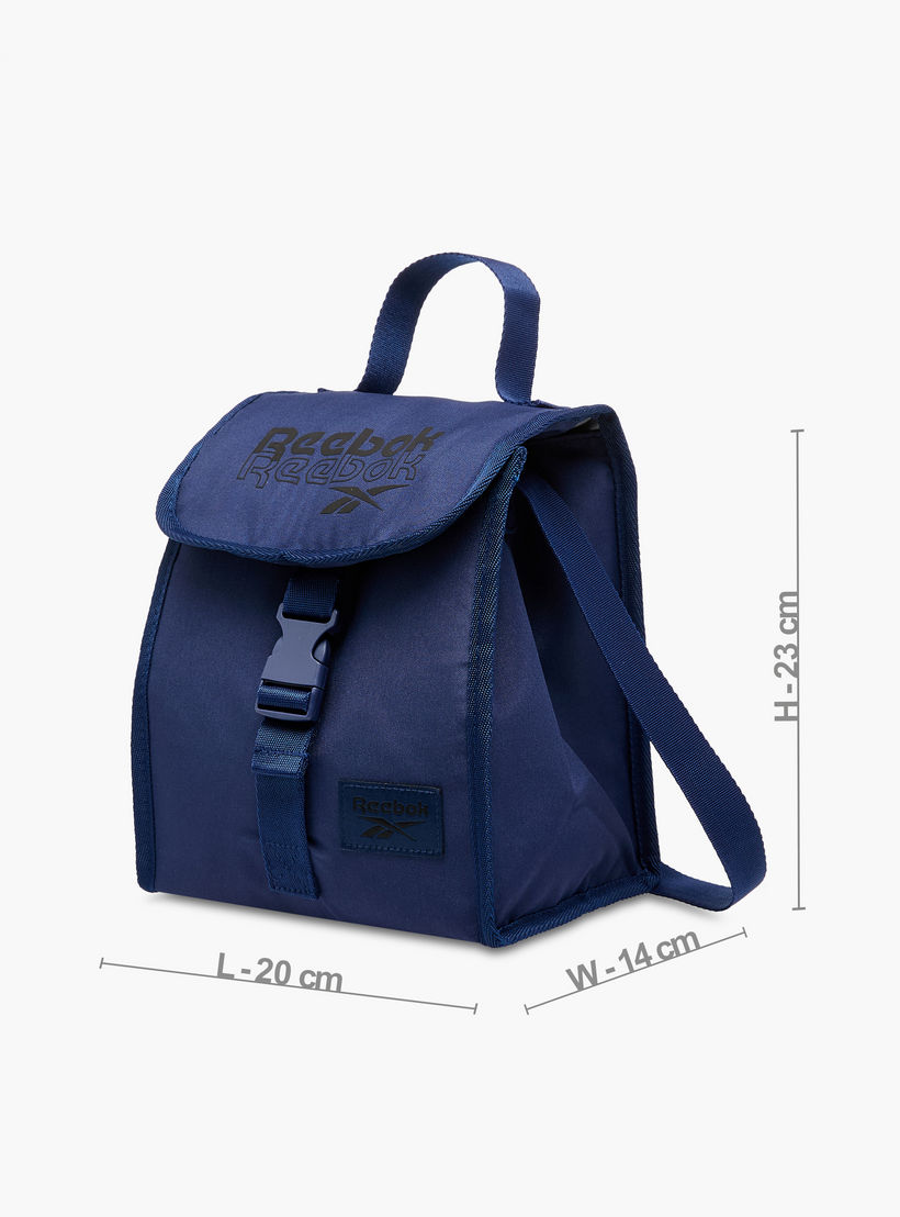 Reebok Melbourne Logo Print Lunch Bag with Buckle Closure-school-lunchessentials-lunchbags-image-2