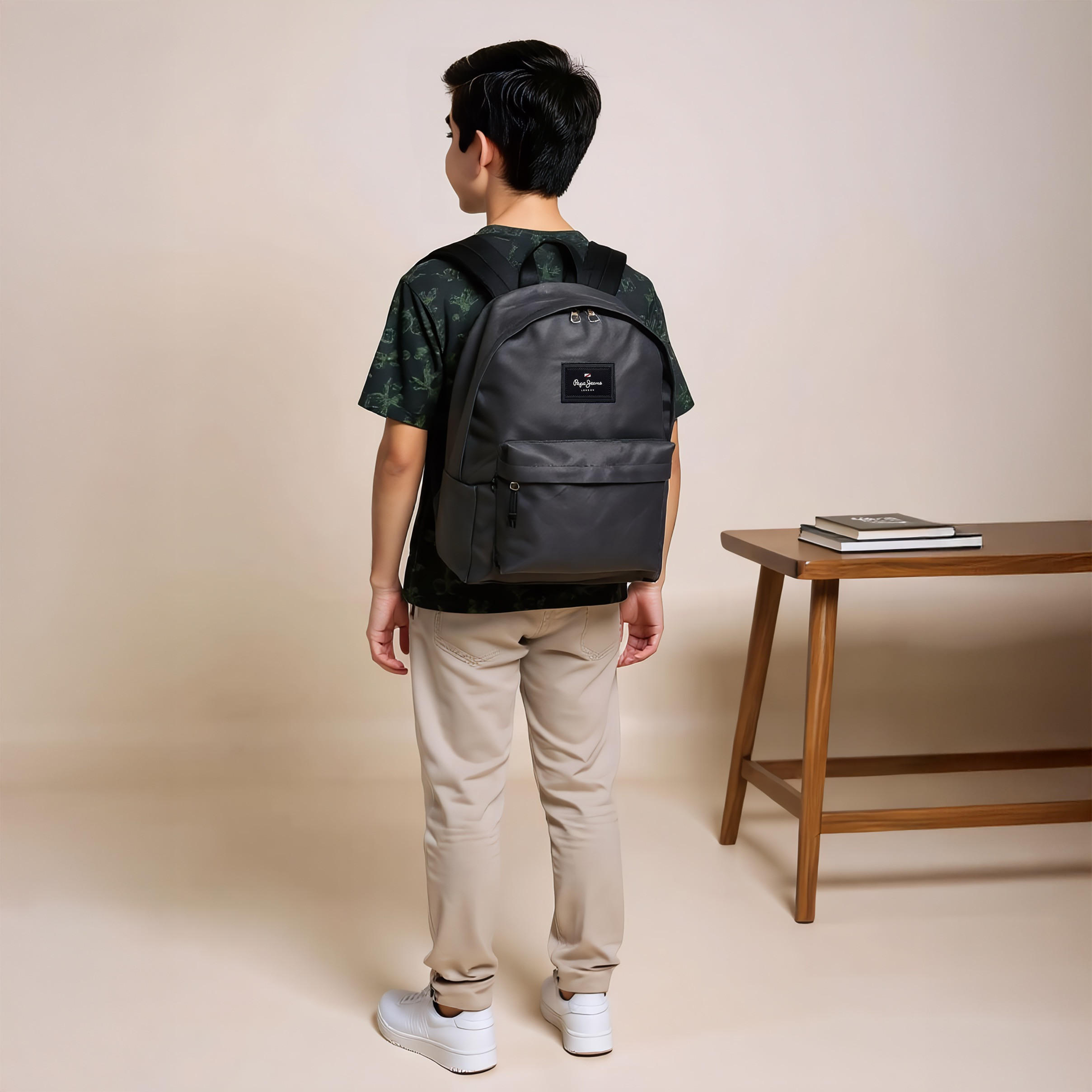 Pepe Jeans Solid Backpack with Adjustable Strap and Pencil Pouch - 33x44x21 cms-school-bagsandbackpacks-sets-image-3