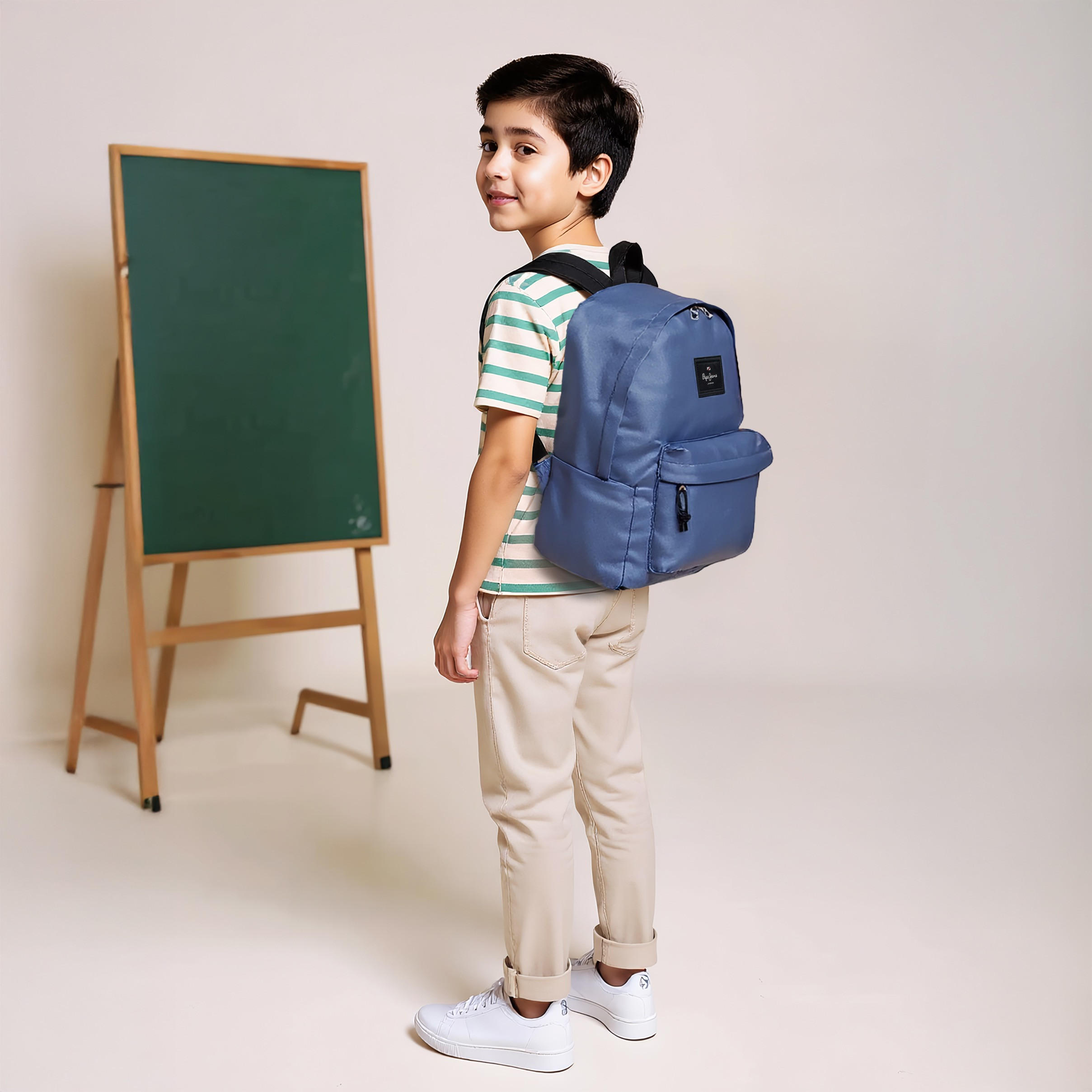 Pepe Jeans Solid 2-Piece School Backpack Set for Boys 8-13 Years with Pencil Pouch -school-bagsandbackpacks-sets-image-2