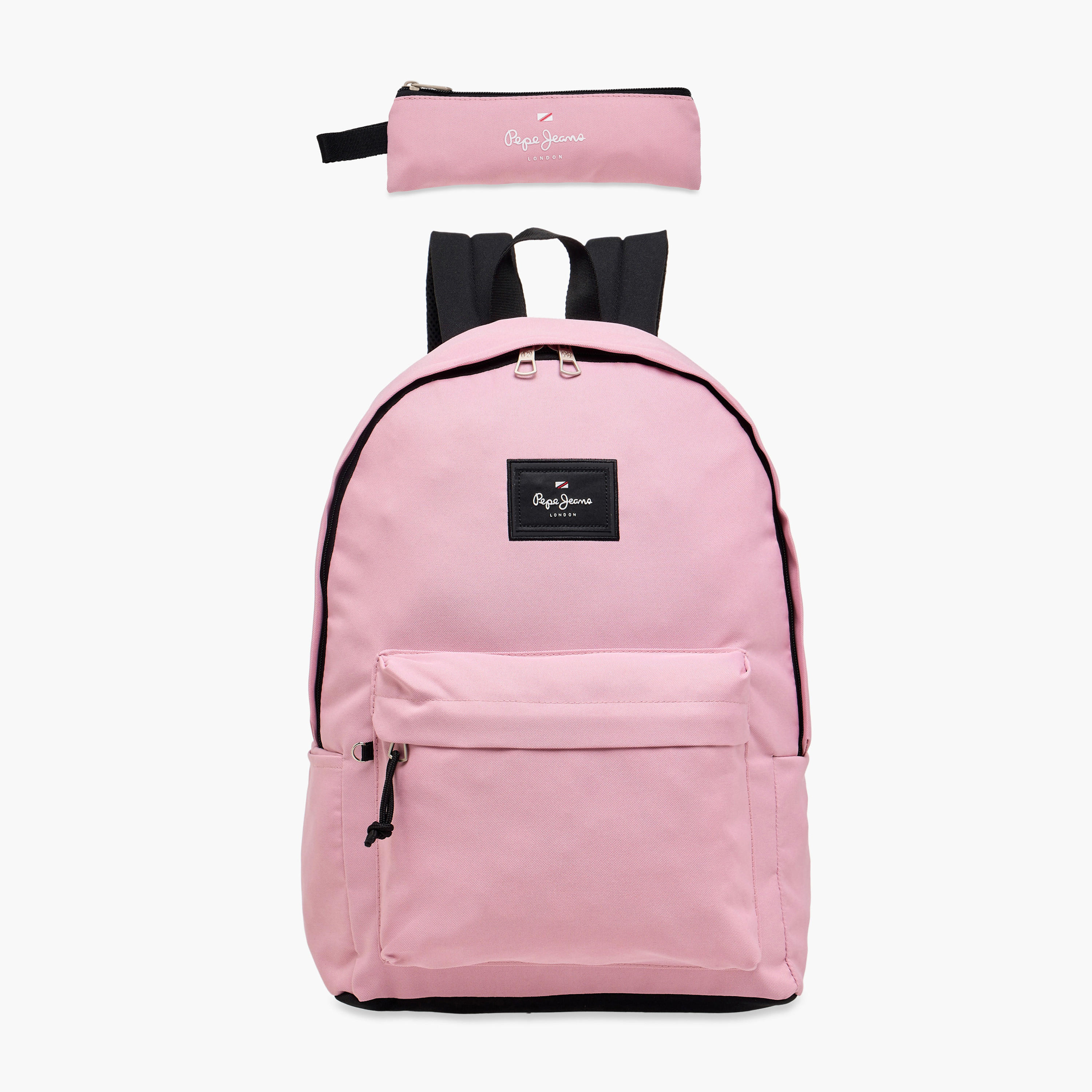 Pepe Jeans Solid Backpack with Adjustable Strap and Pencil Pouch - 33x44x21 cms-school-bagsandbackpacks-sets-image-1