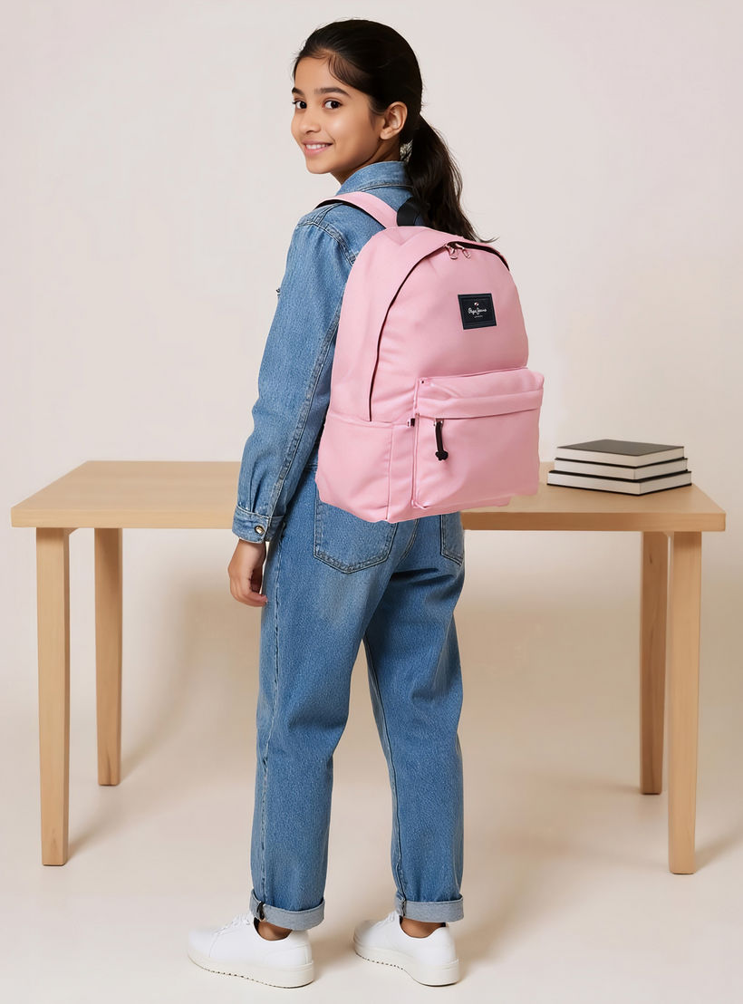 Pepe Jeans Solid Backpack with Adjustable Strap and Pencil Pouch - 33x44x21 cms-school-bagsandbackpacks-sets-image-2
