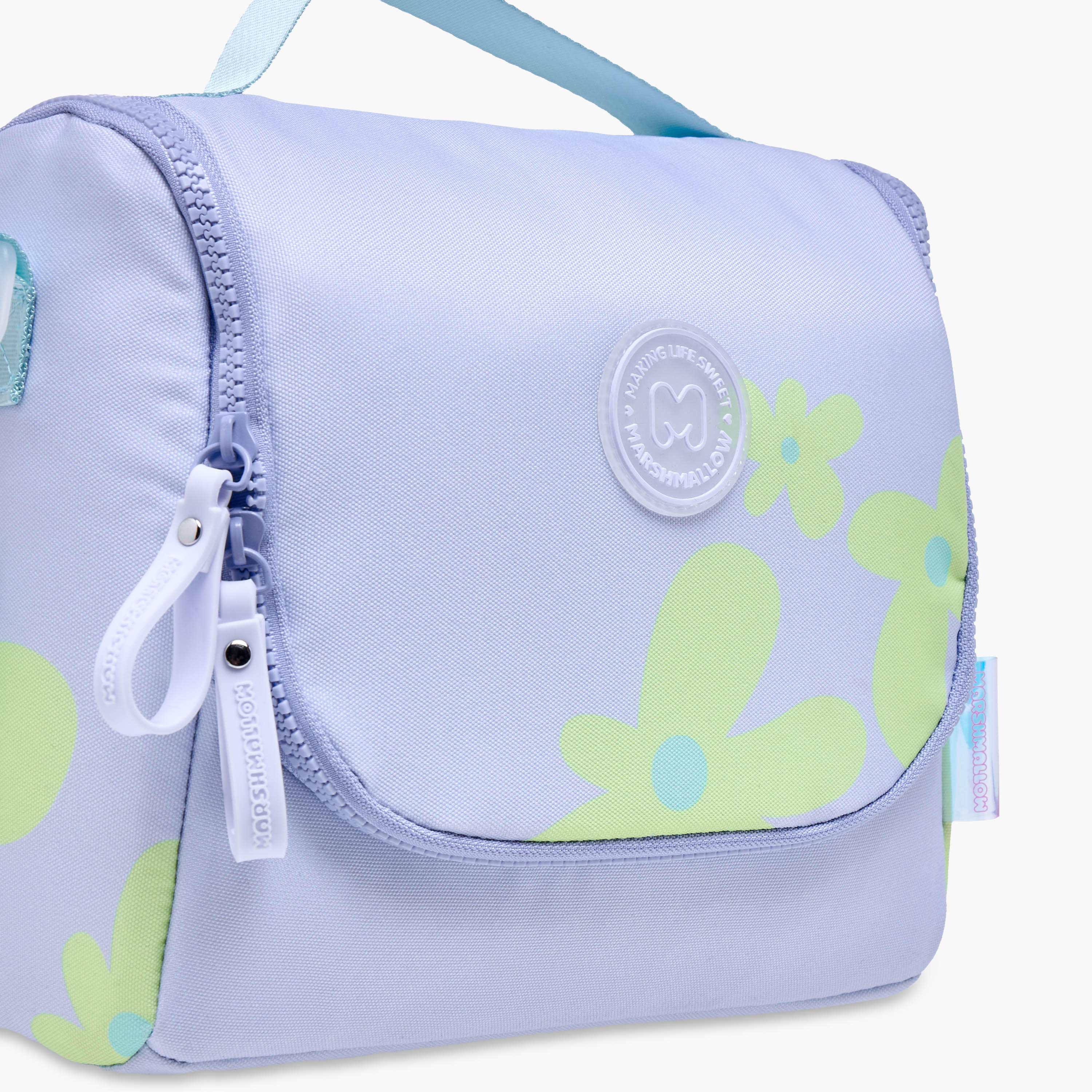 MARSHMALLOW Floral Print Lunch Bag with Detachable Strap and Zip Closure-school-lunchessentials-lunchbags-image-5