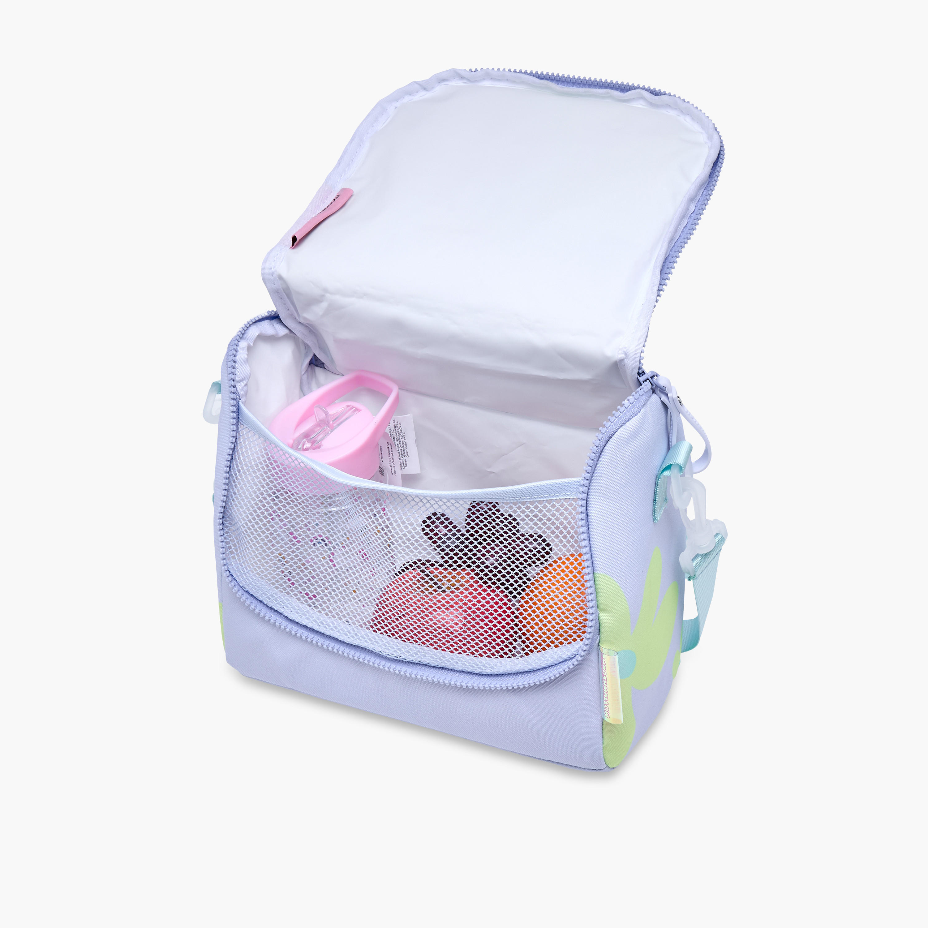 MARSHMALLOW Floral Print Lunch Bag with Detachable Strap and Zip Closure-school-lunchessentials-lunchbags-image-7