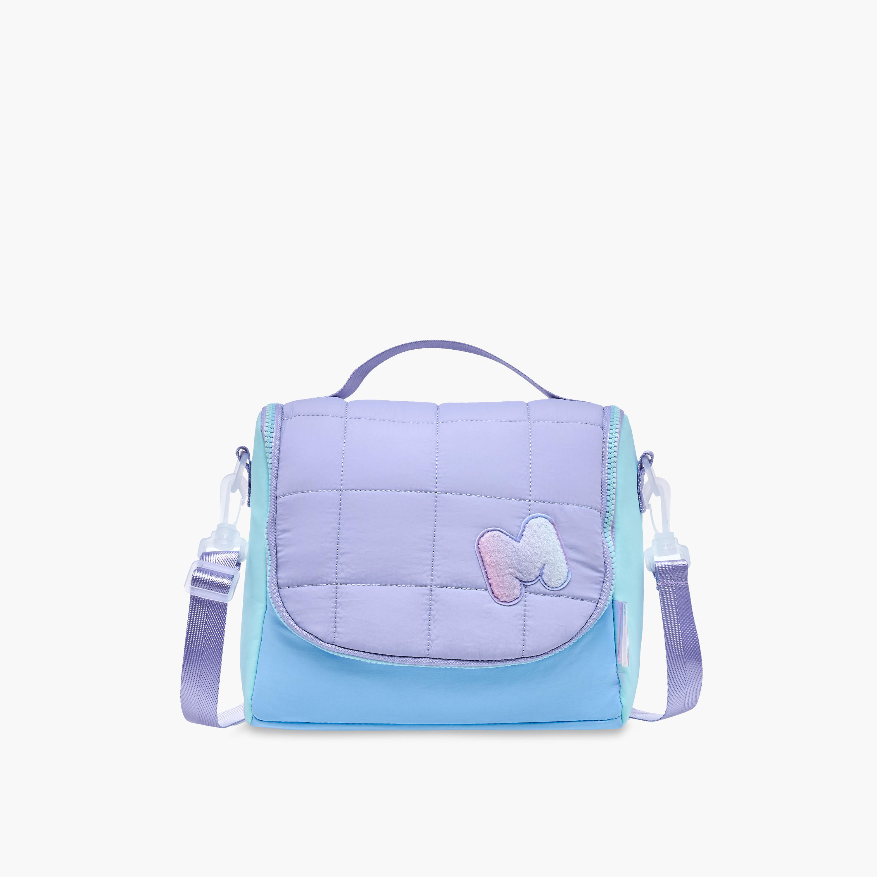MARSHMALLOW Colourblock Lunch Bag with Zip Closure-school-lunchessentials-lunchbags-image-1