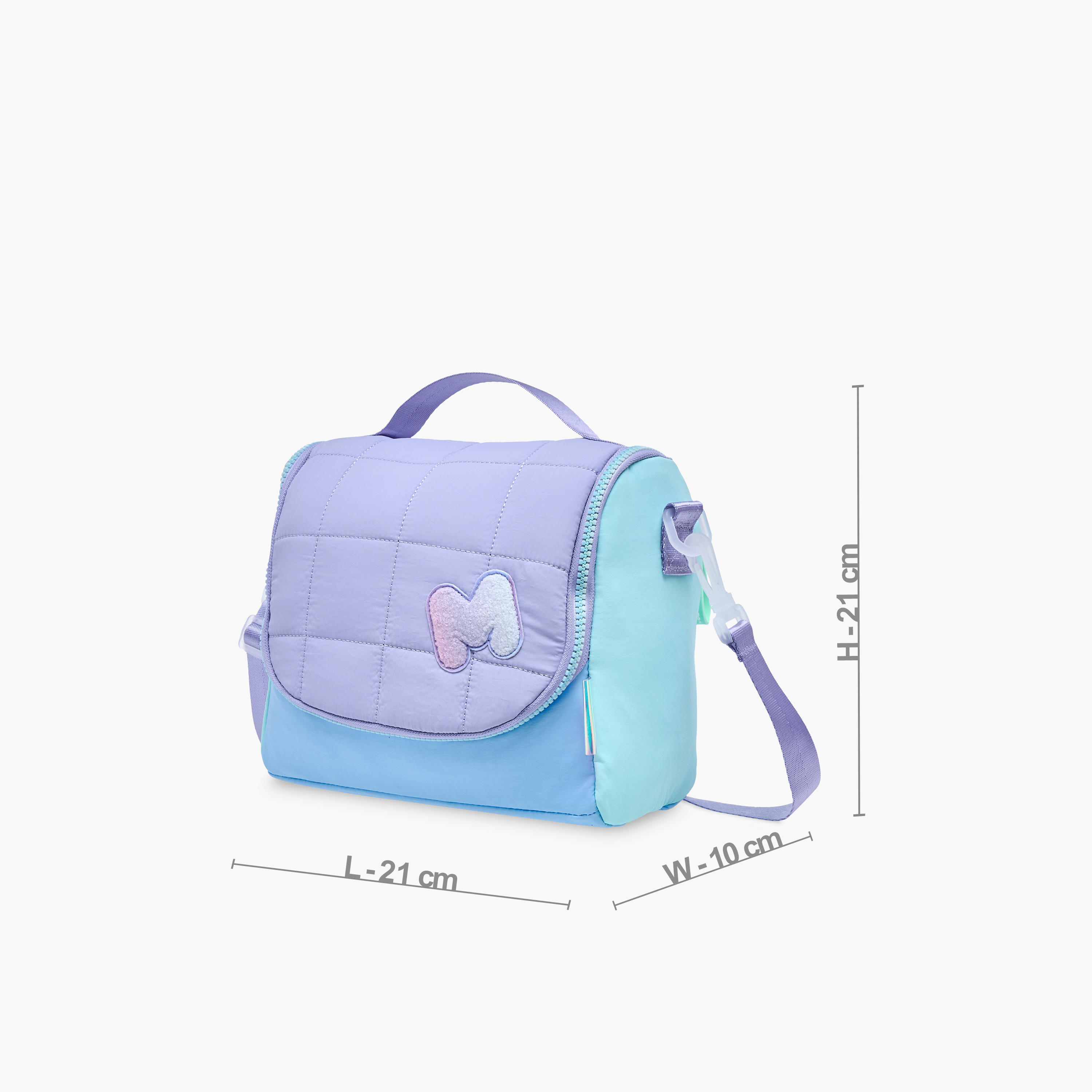 MARSHMALLOW Colourblock Lunch Bag with Zip Closure-school-lunchessentials-lunchbags-image-2