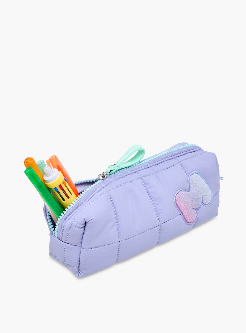 MARSHMALLOW Quilted Pencil Pouch with Zip Closure-school-stationery-pencilcases-image-5