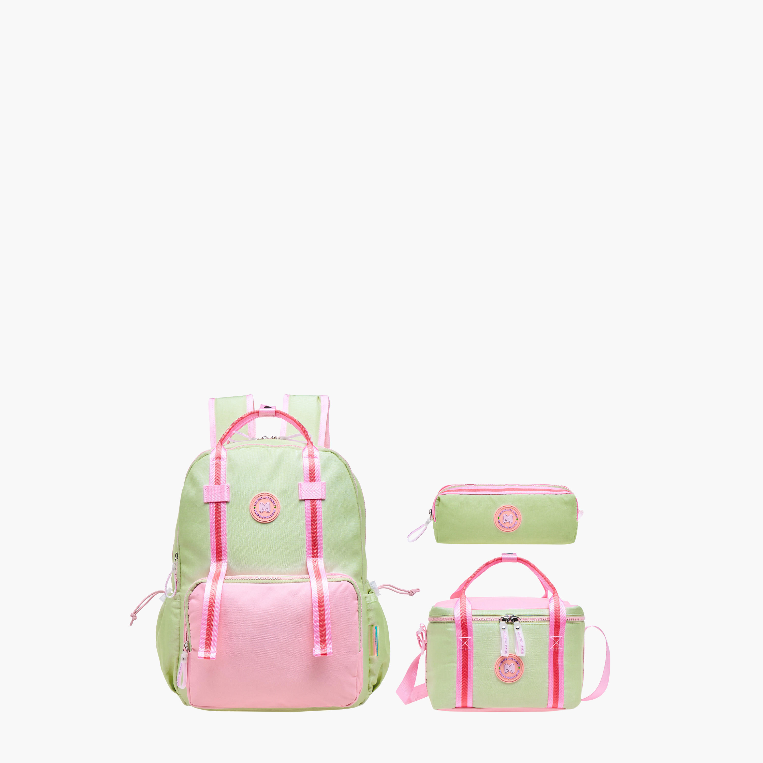 MARSHMALLOW Fresky Slogan Applique Backpack with Adjustable Straps - 33x43x16 cms-school-bagsandbackpacks-backpacks-image-13
