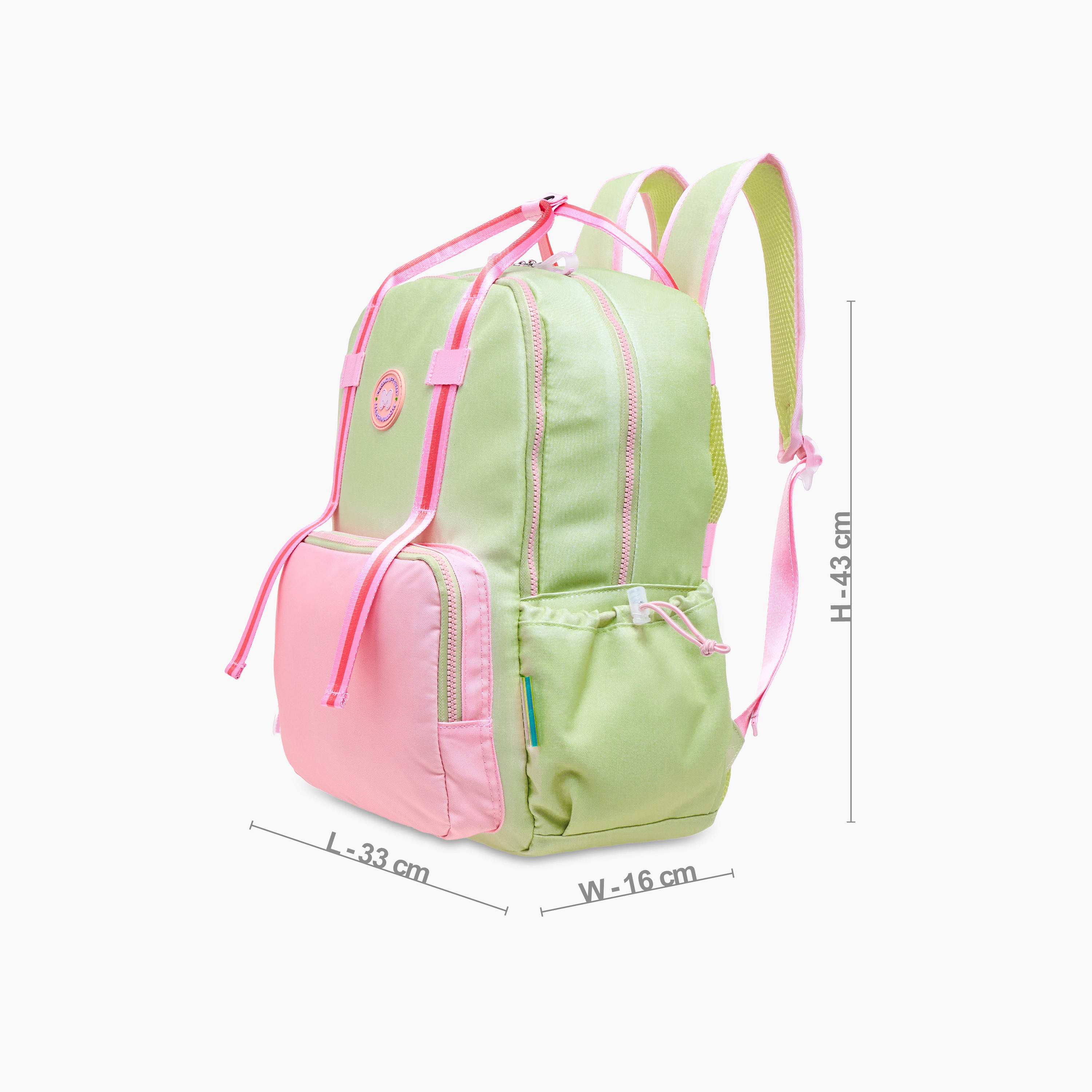MARSHMALLOW Fresky Slogan Applique Backpack with Adjustable Straps - 33x43x16 cms-school-bagsandbackpacks-backpacks-image-4