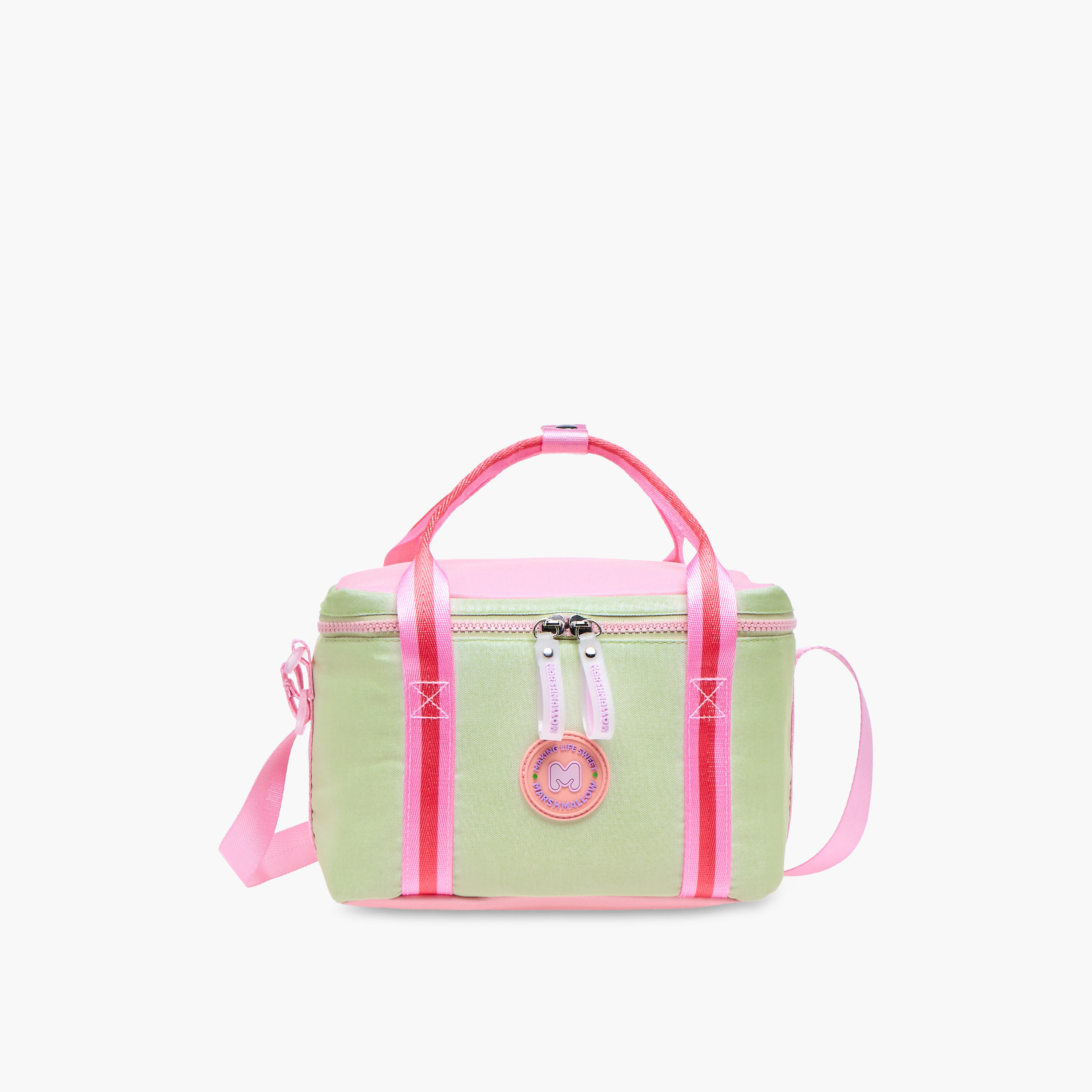 MARSHMALLOW Fresky Slogan Applique Lunch Bag with Zip Closure-school-lunchessentials-lunchbags-image-1