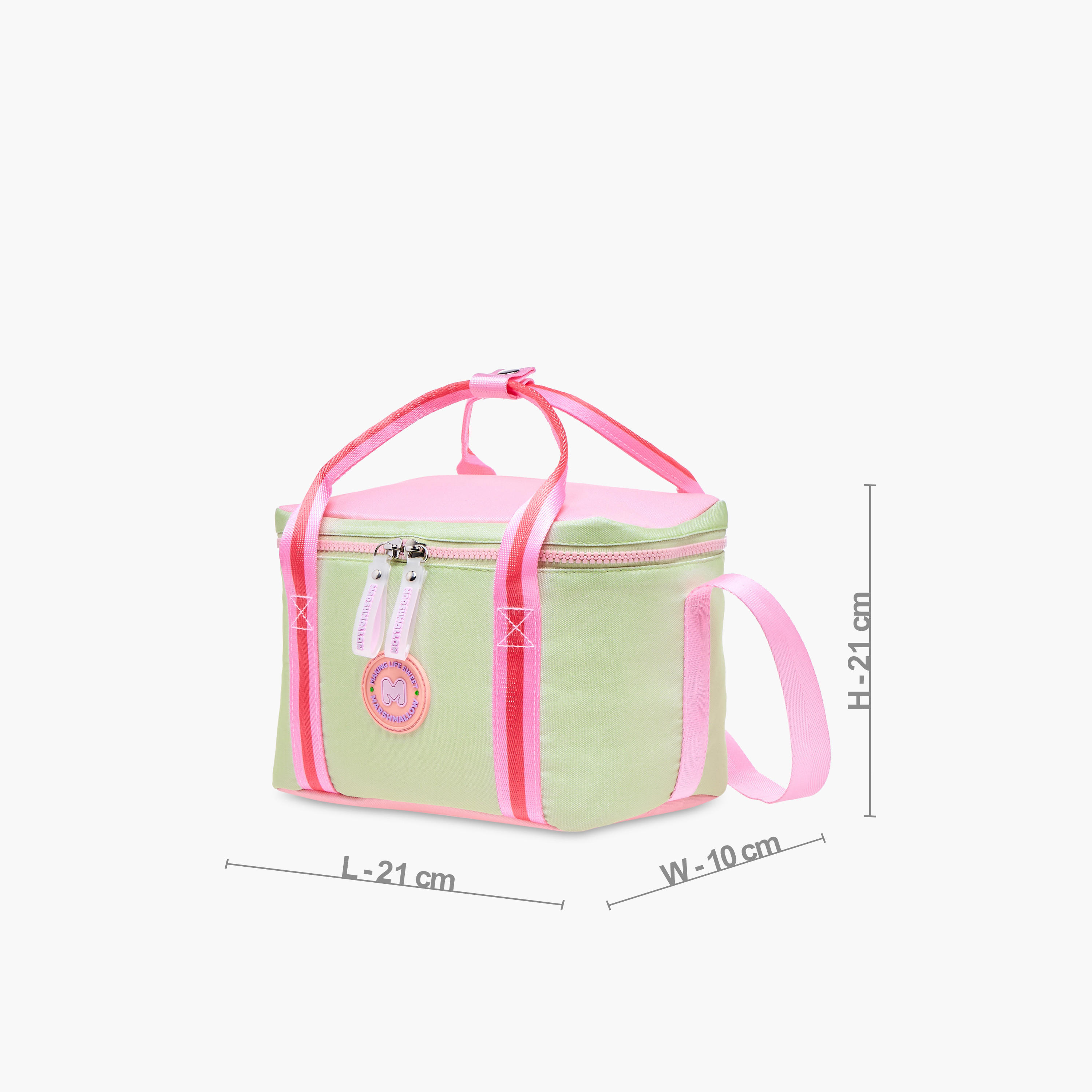 MARSHMALLOW Fresky Slogan Applique Lunch Bag with Zip Closure-school-lunchessentials-lunchbags-image-2