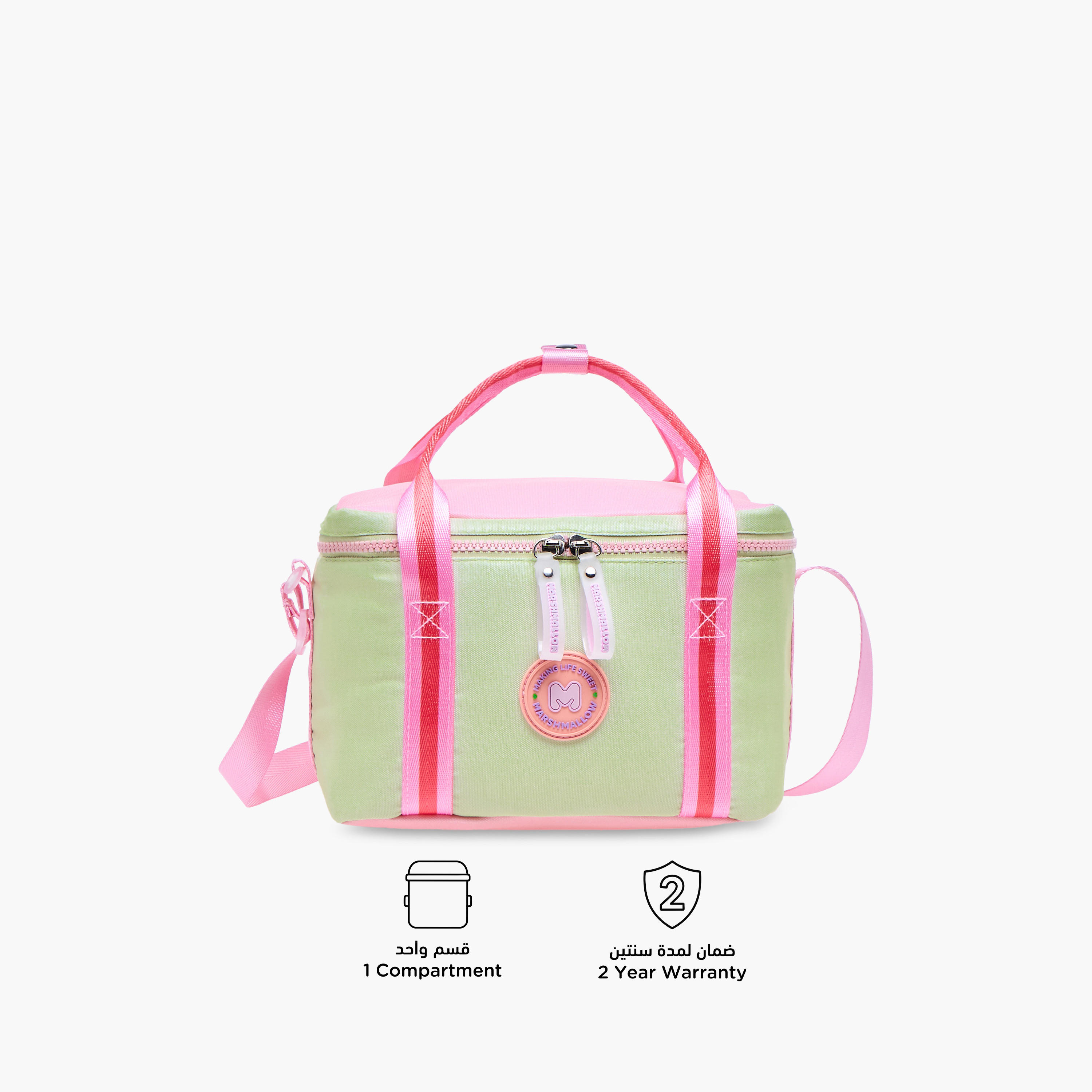 MARSHMALLOW Fresky Slogan Applique Lunch Bag with Zip Closure-school-lunchessentials-lunchbags-image-4