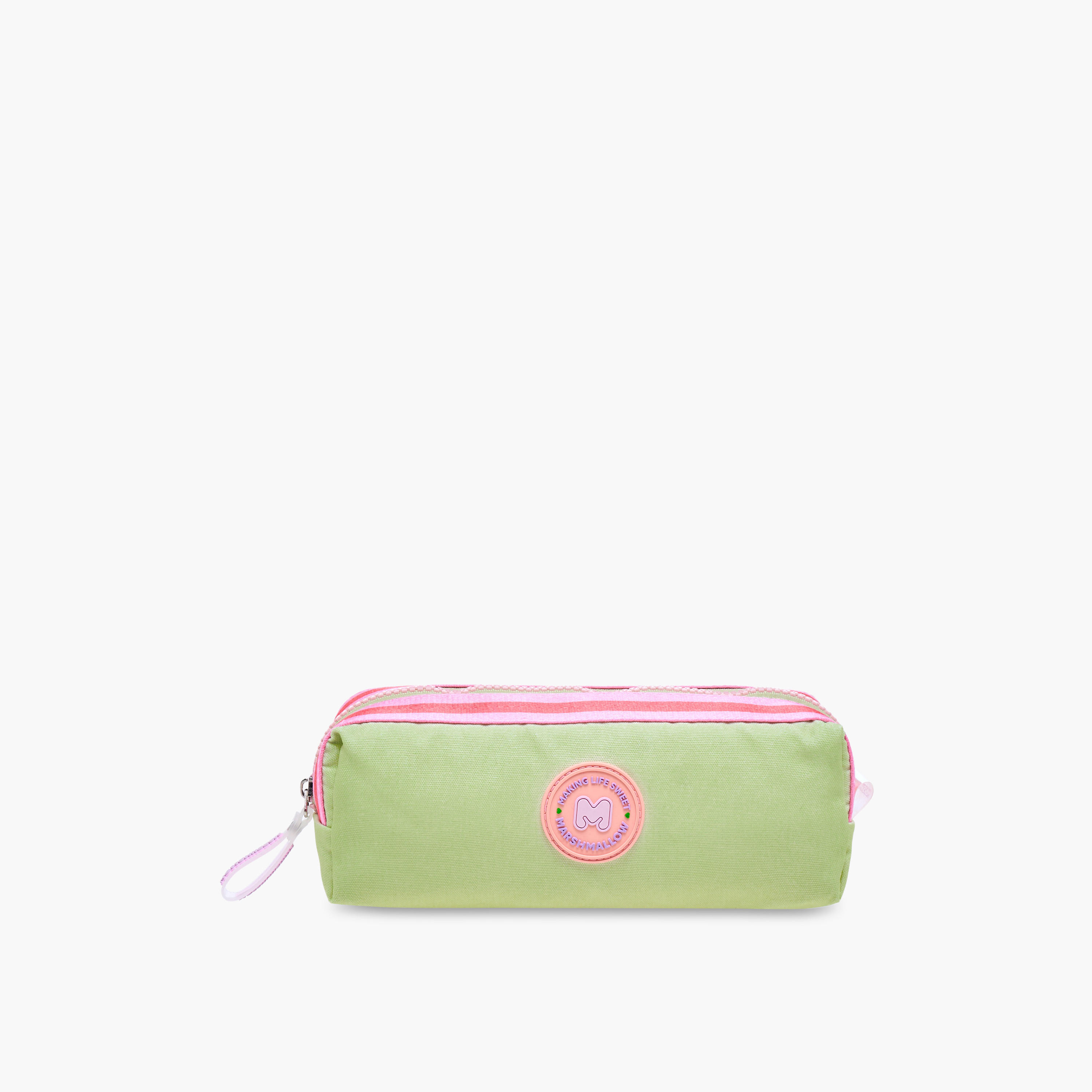 MARSHMALLOW Fresky Slogan Applique Pencil Pouch with Zip Closure-school-stationery-pencilcases-image-1