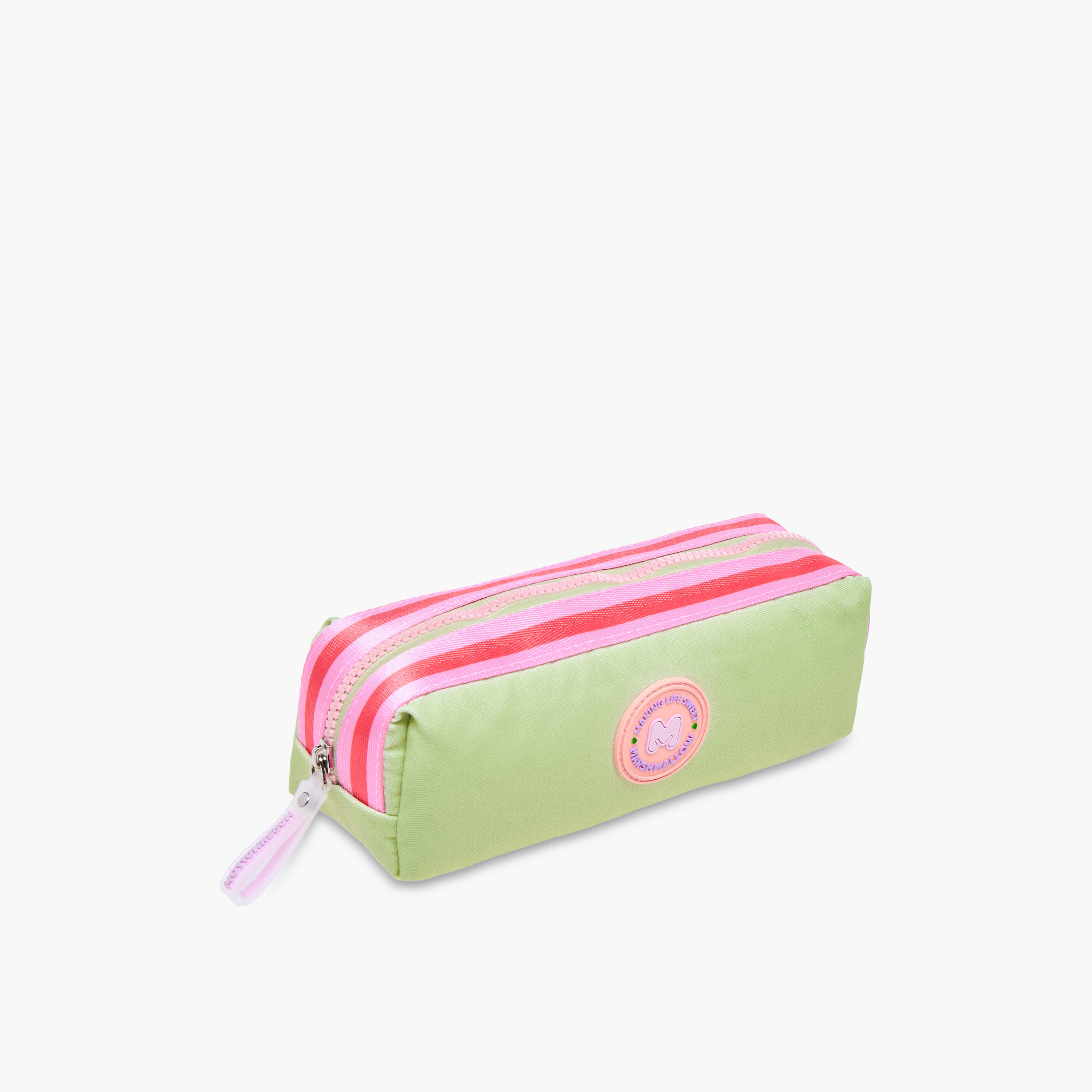 MARSHMALLOW Fresky Slogan Applique Pencil Pouch with Zip Closure-school-stationery-pencilcases-image-2